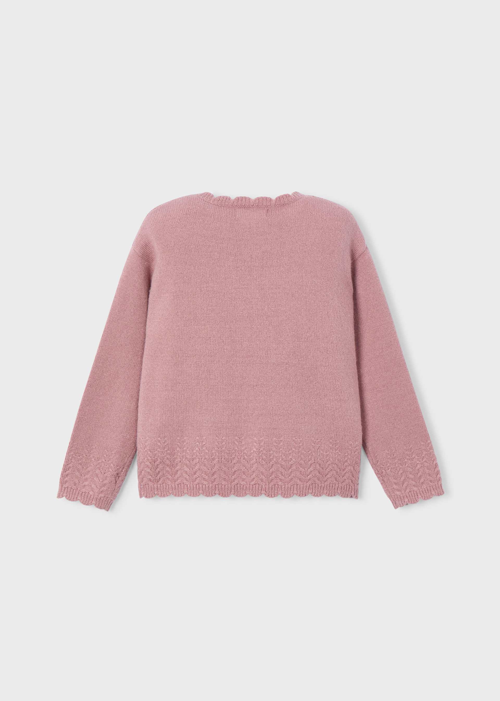 Girls plain knitted jumper