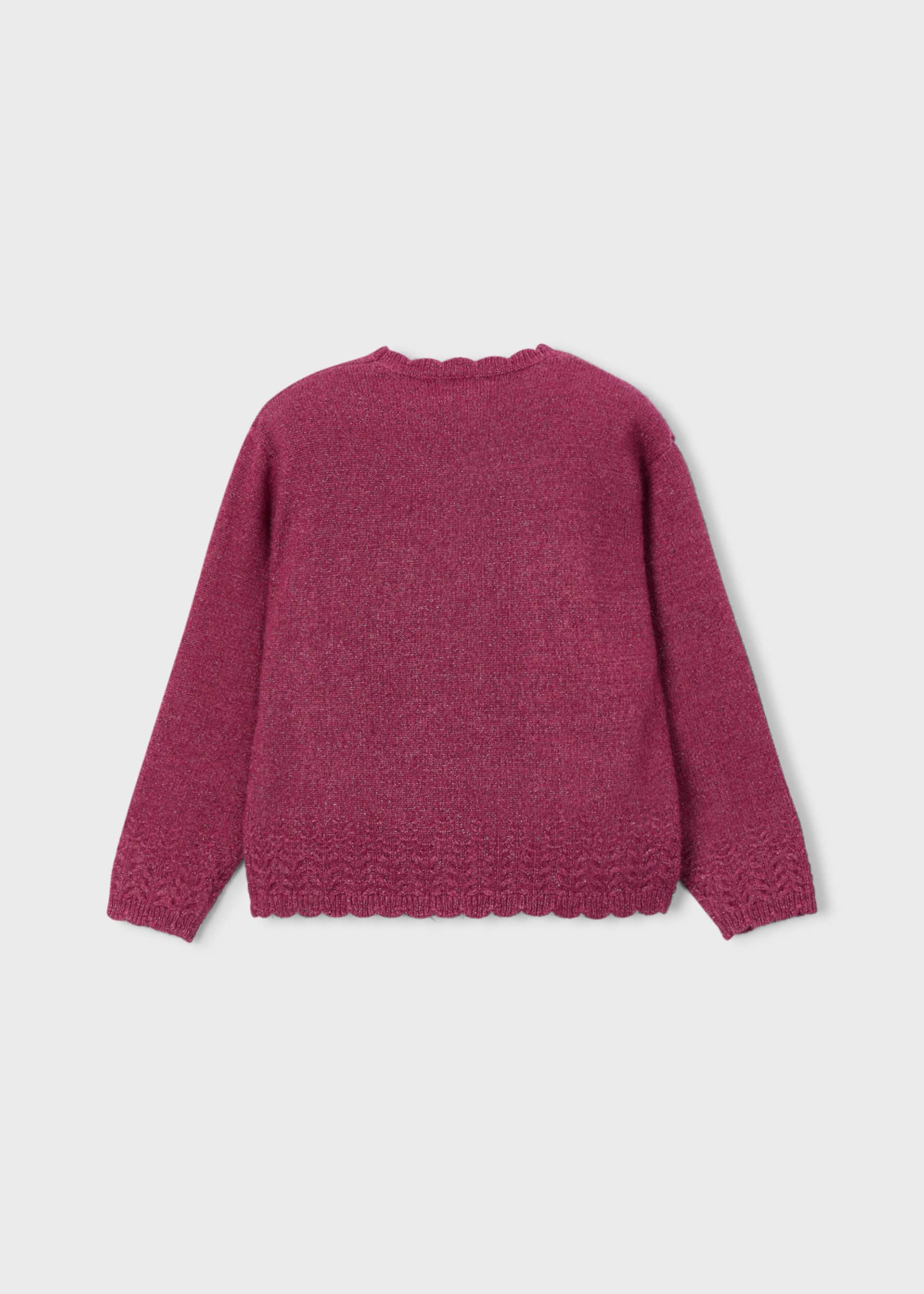 Girls plain knitted jumper
