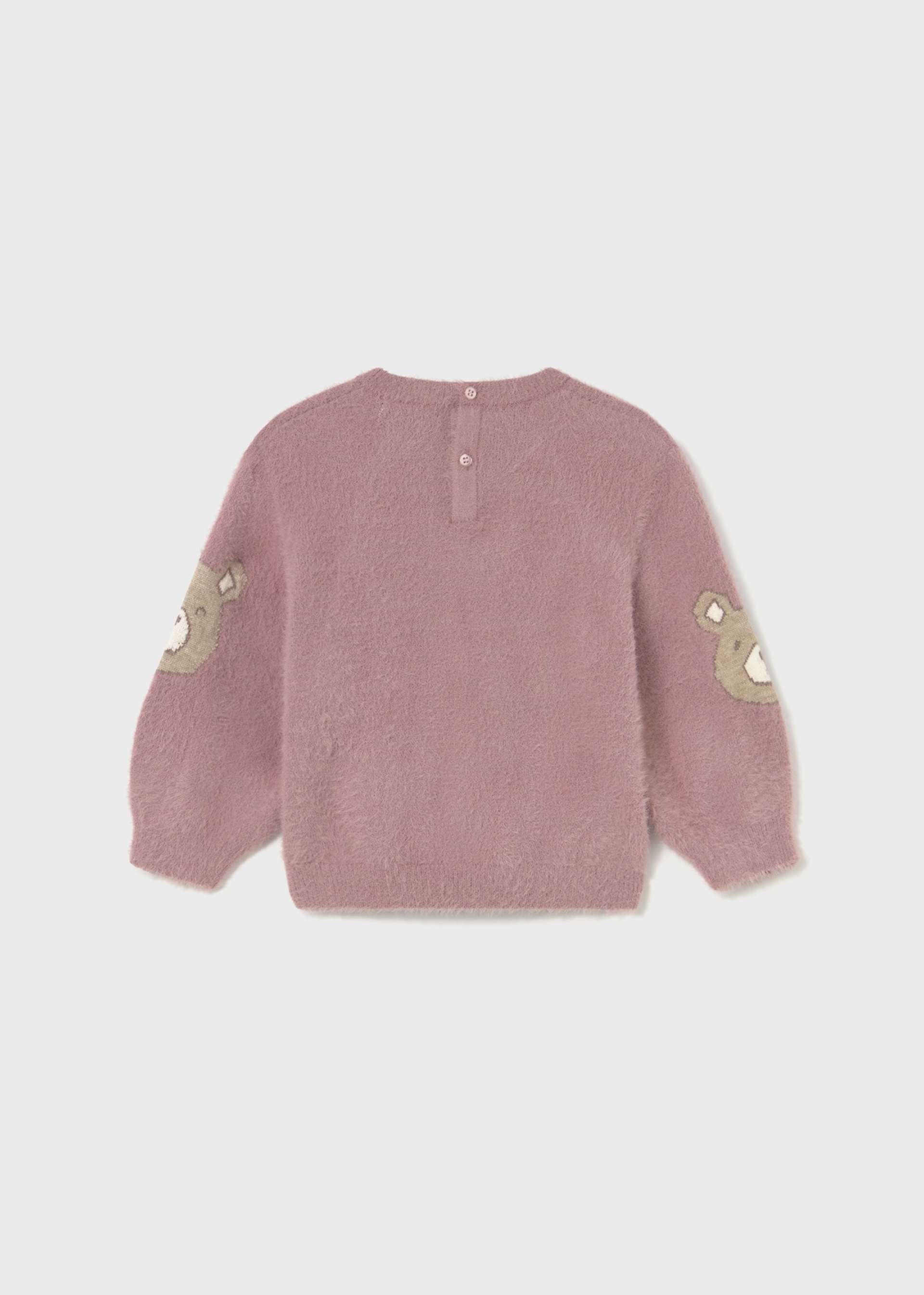 Baby Sweater with Bear Fur Detail