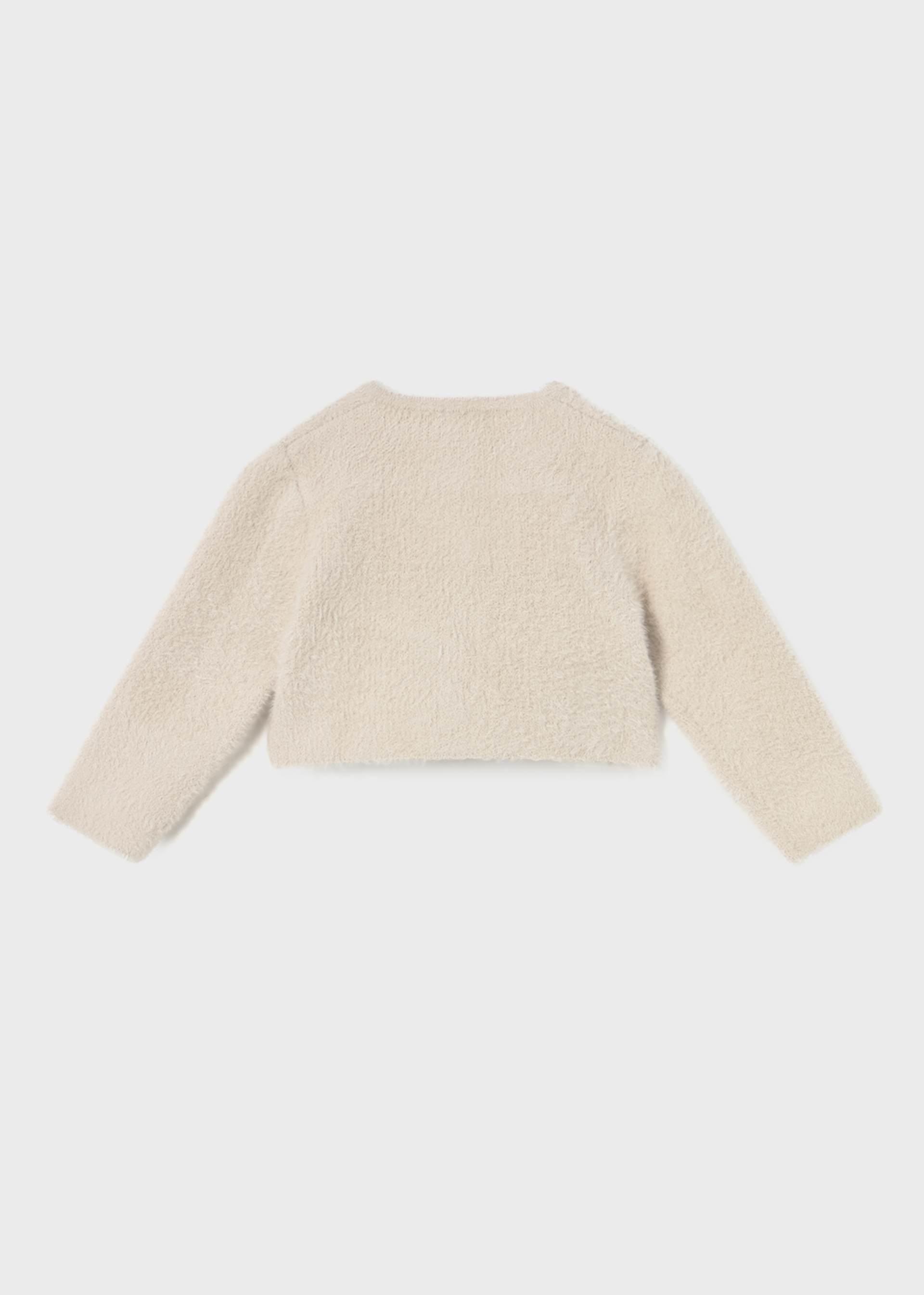 Baby fluffy knitted cardigan