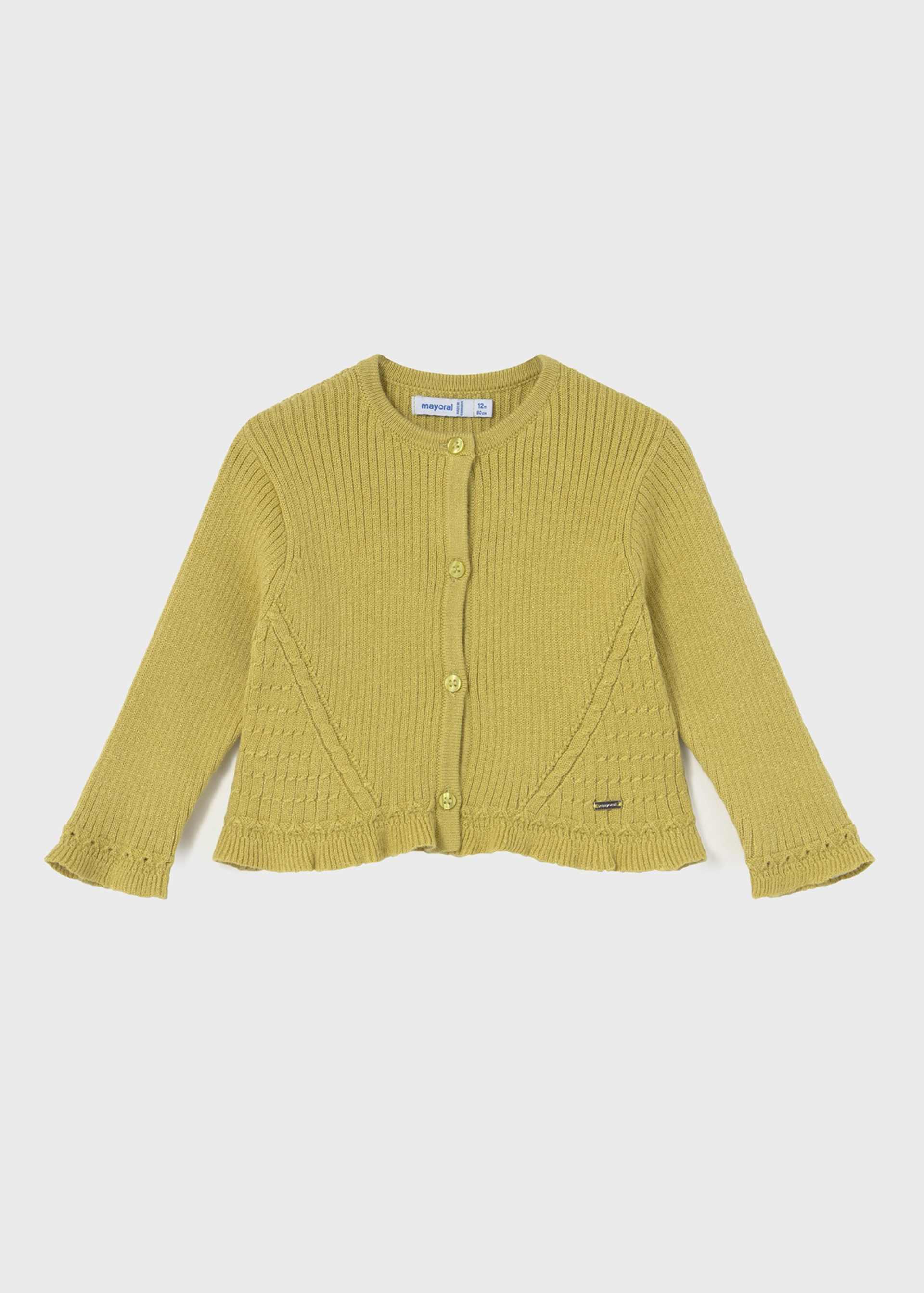 Cardigan tricoté à volants bébé