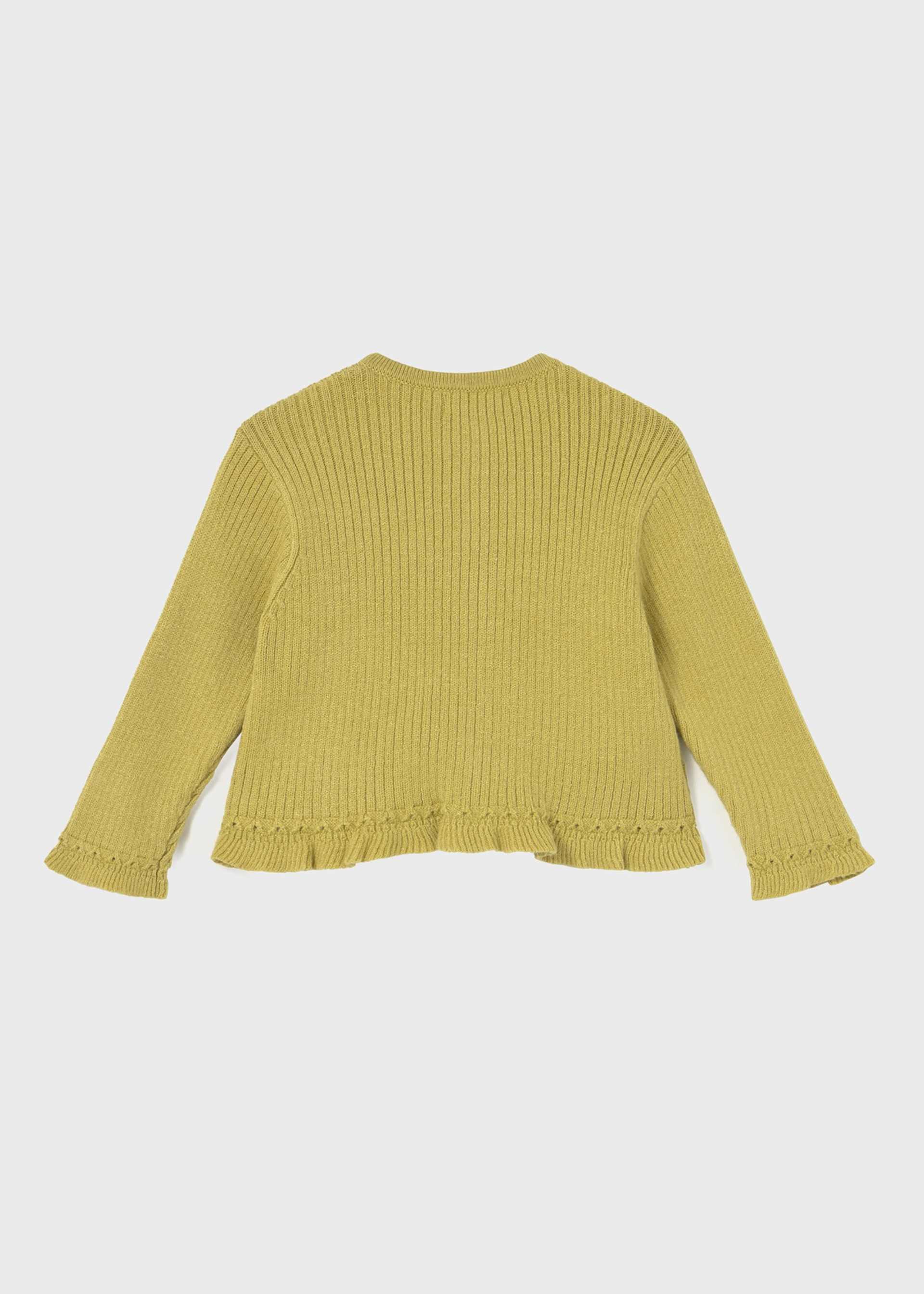 Cardigan tricoté à volants bébé