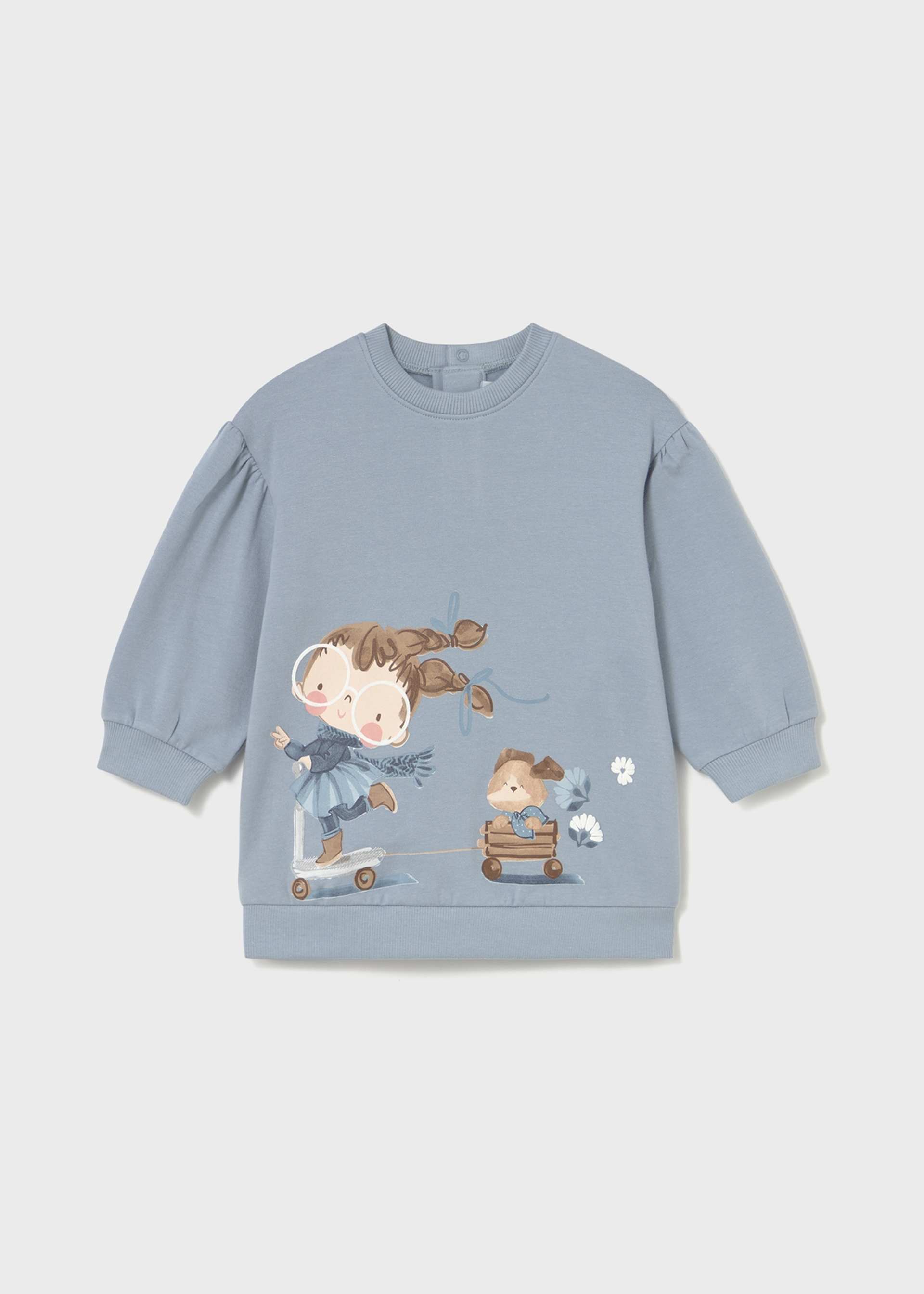 Baby fleece dress with graphic Baby fleece dress with graphic