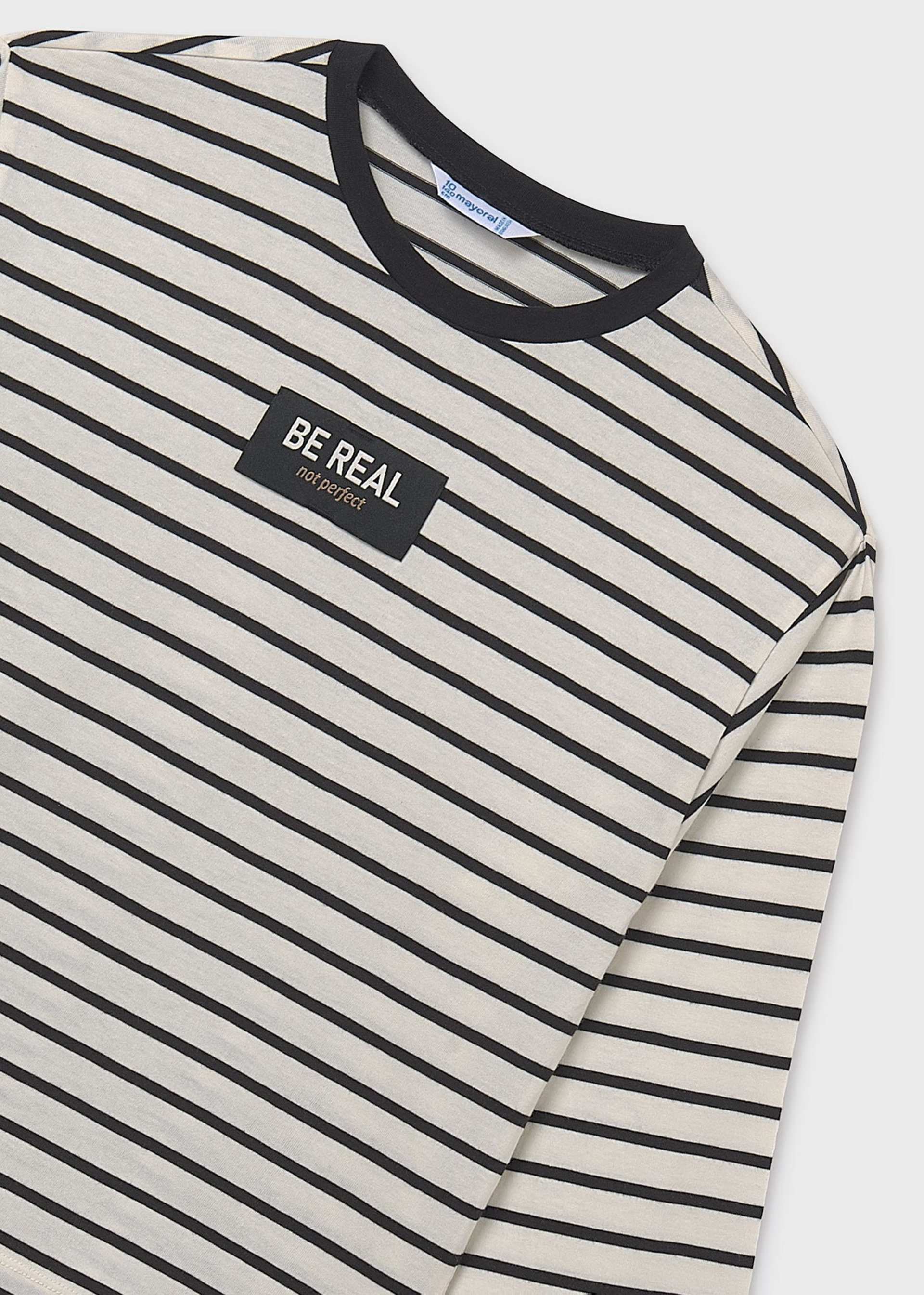 Playera oversize rayas unisex