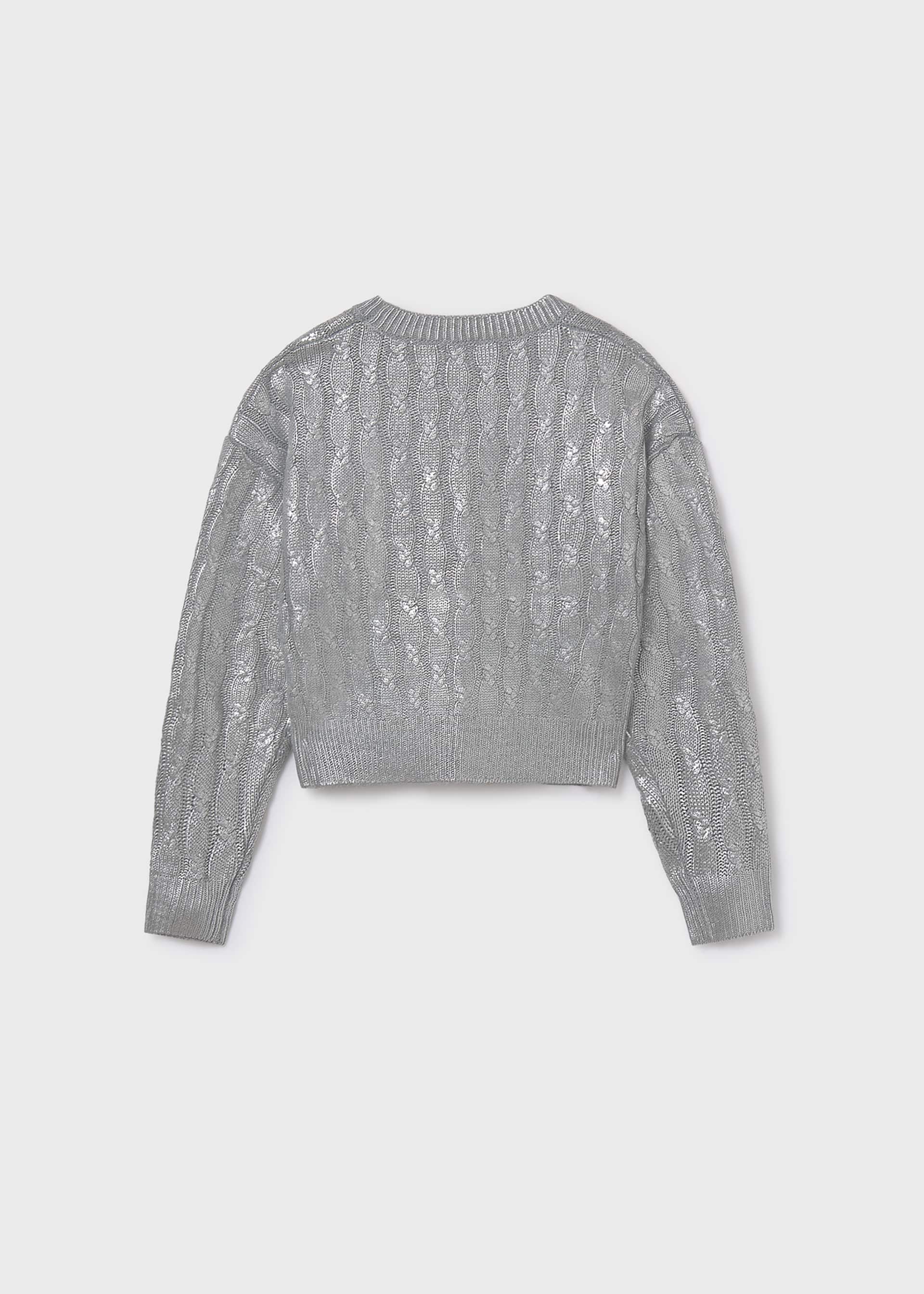 Sweter pleciony dla dziewczynki