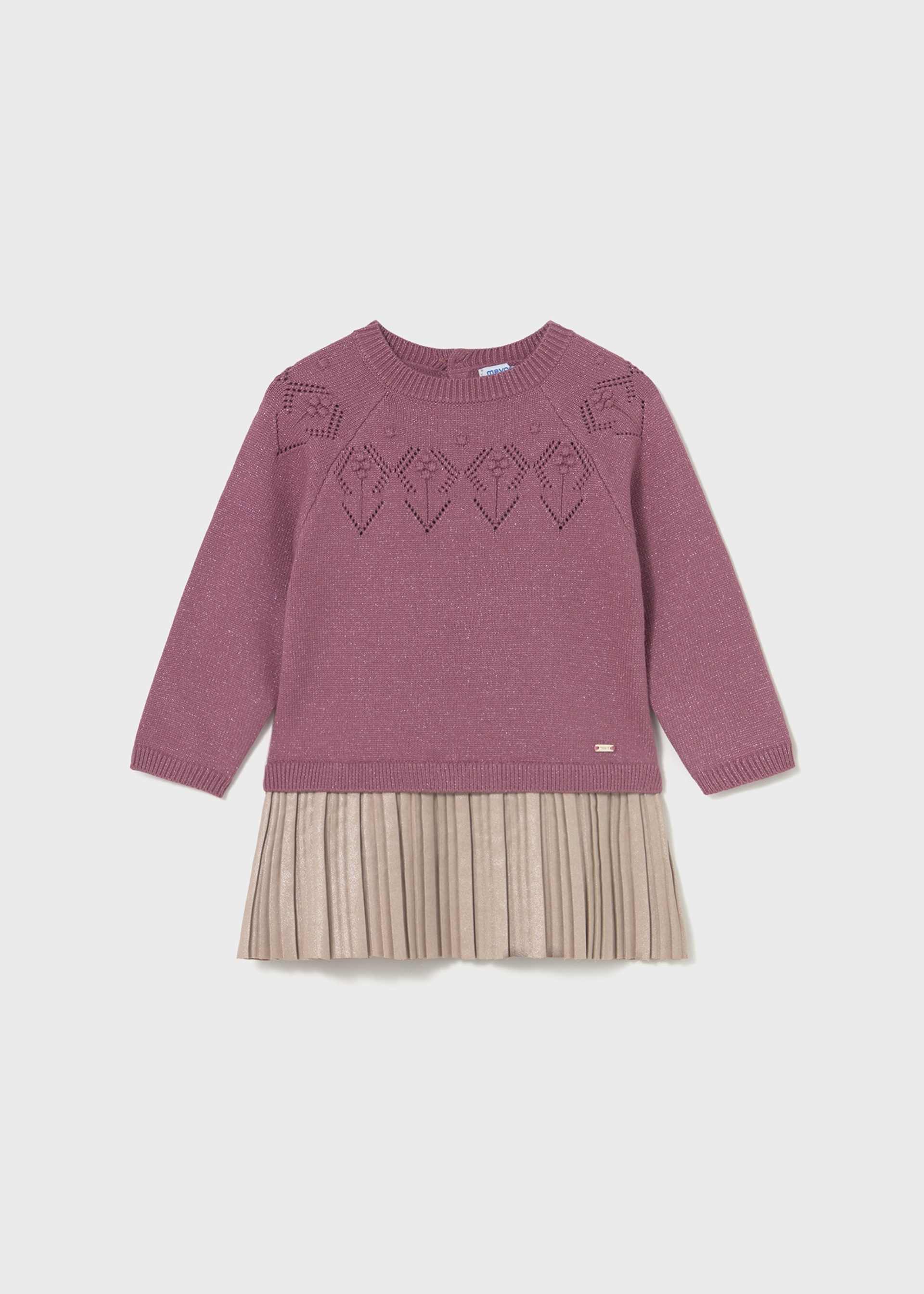 Rochie combinata tricot bebe