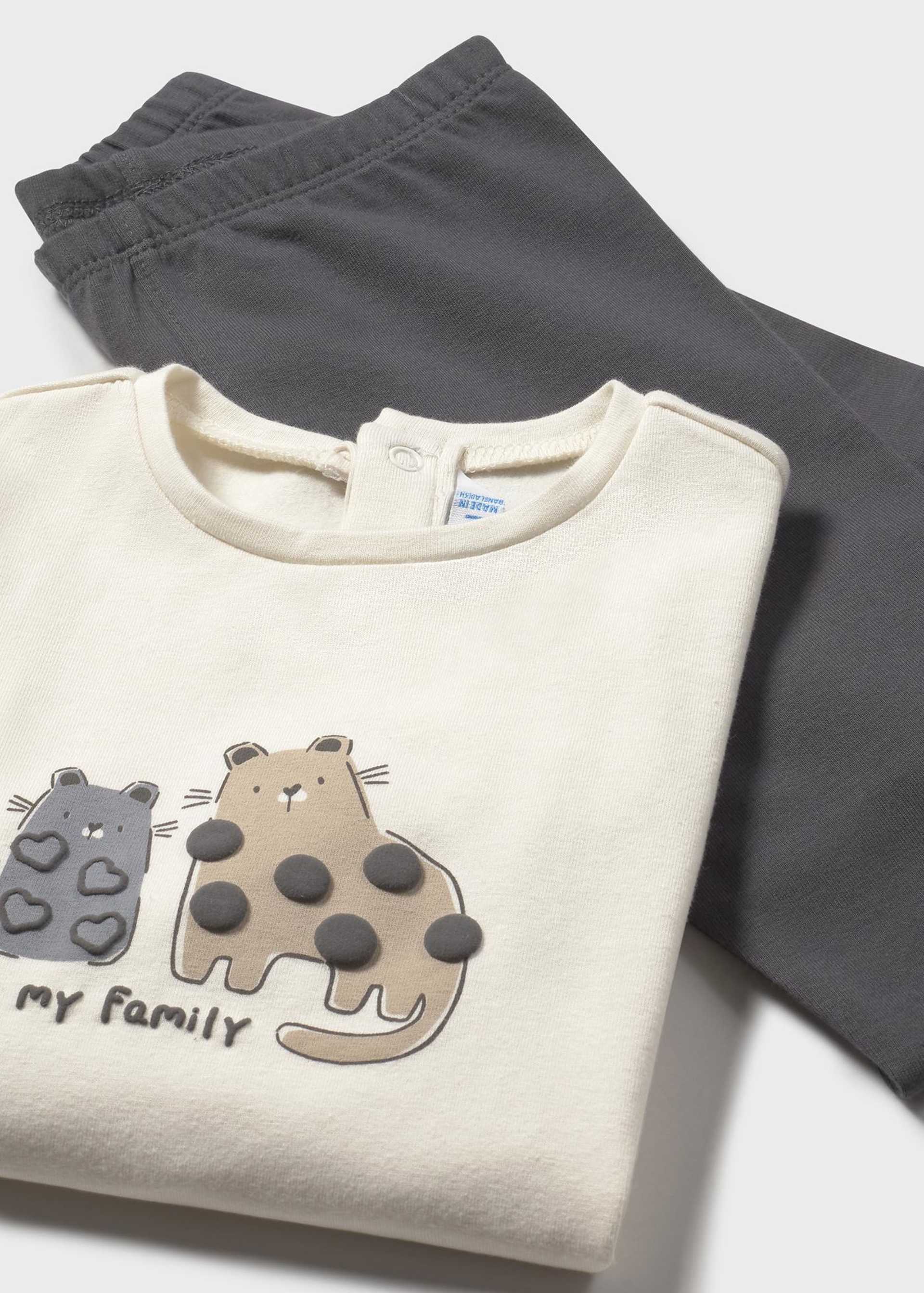 Ensemble 3 pièces à pois bébé