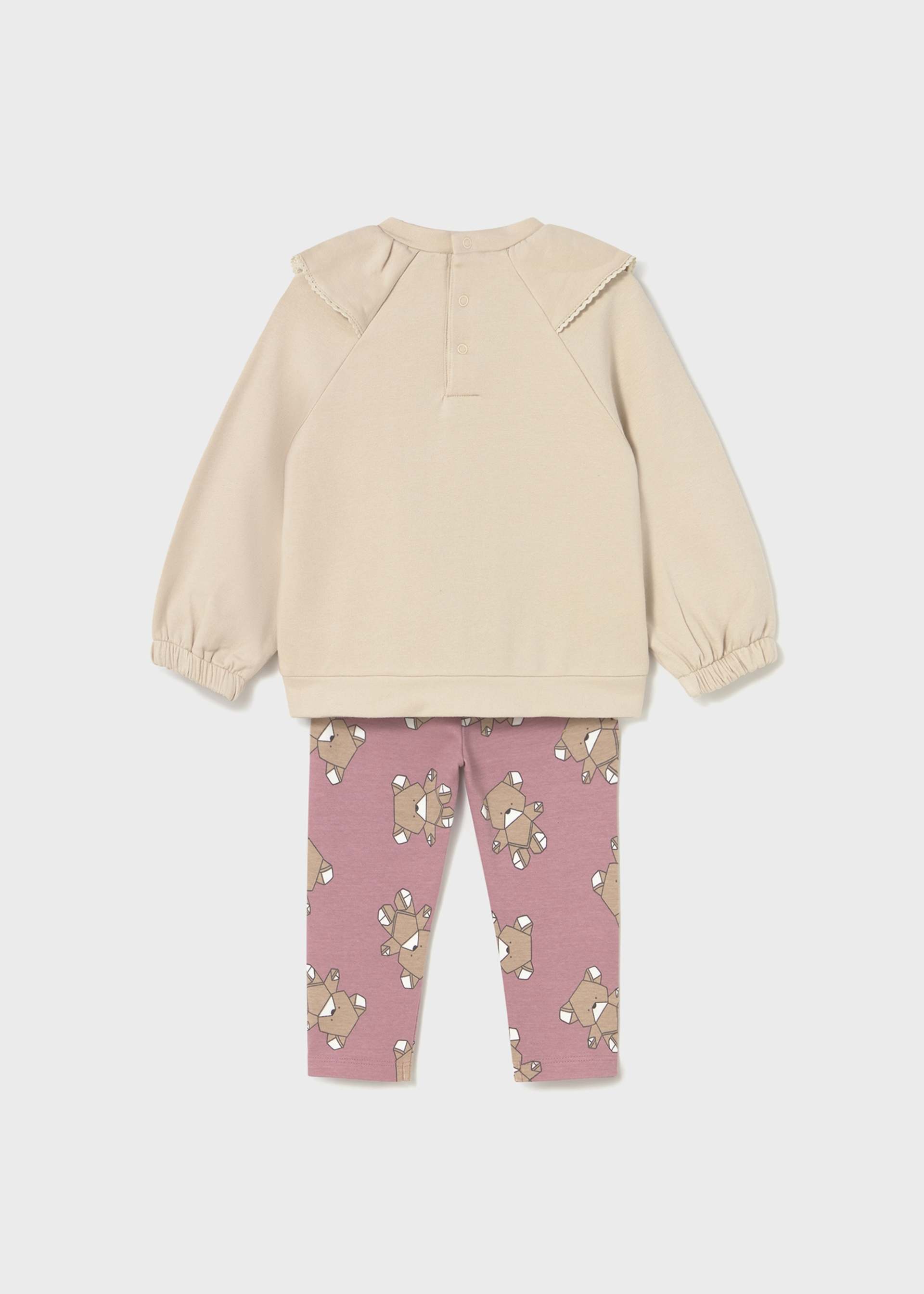 Conjunto legging estampado y sudadera bebé