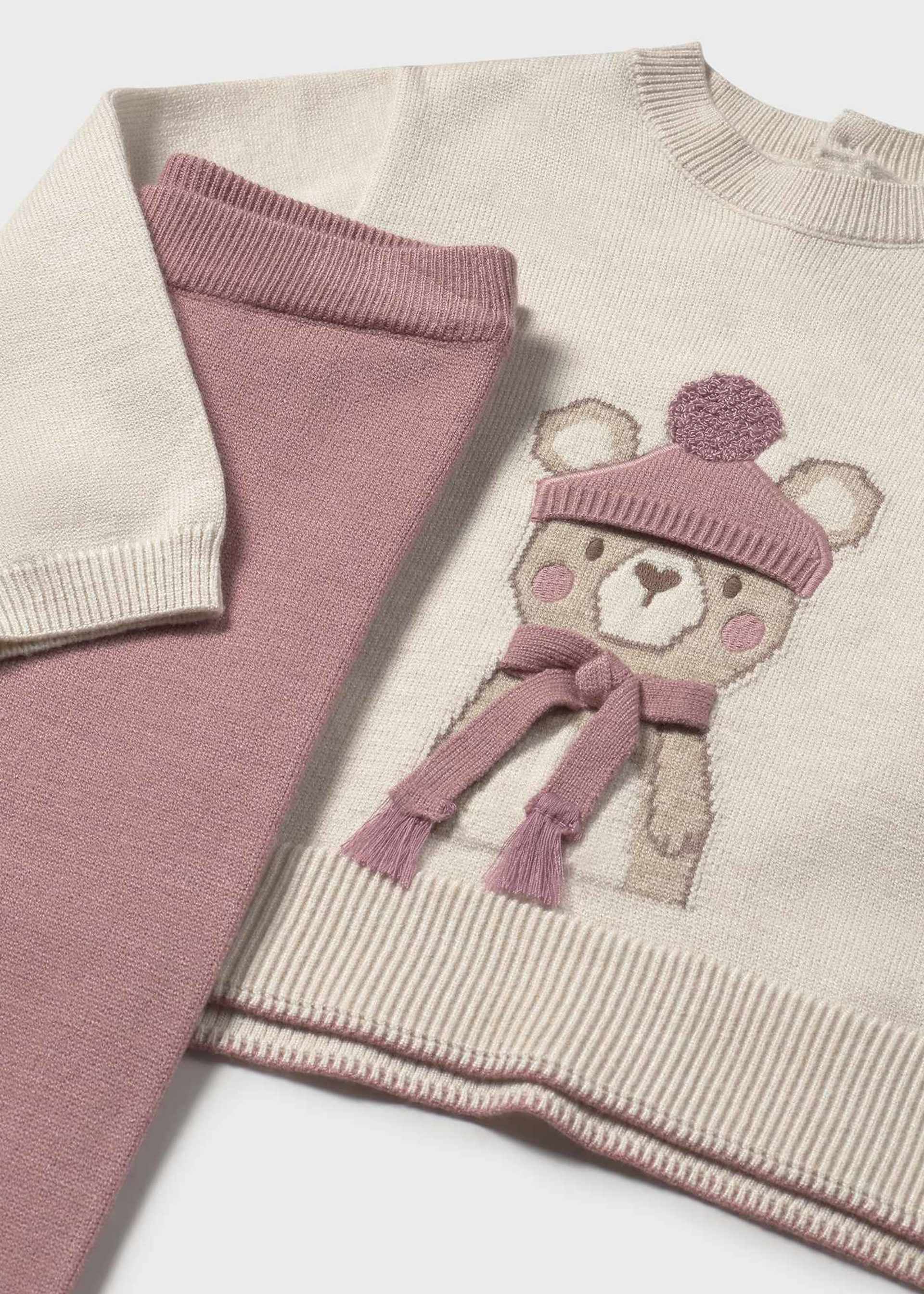 Completo pantalone e maglione neonata