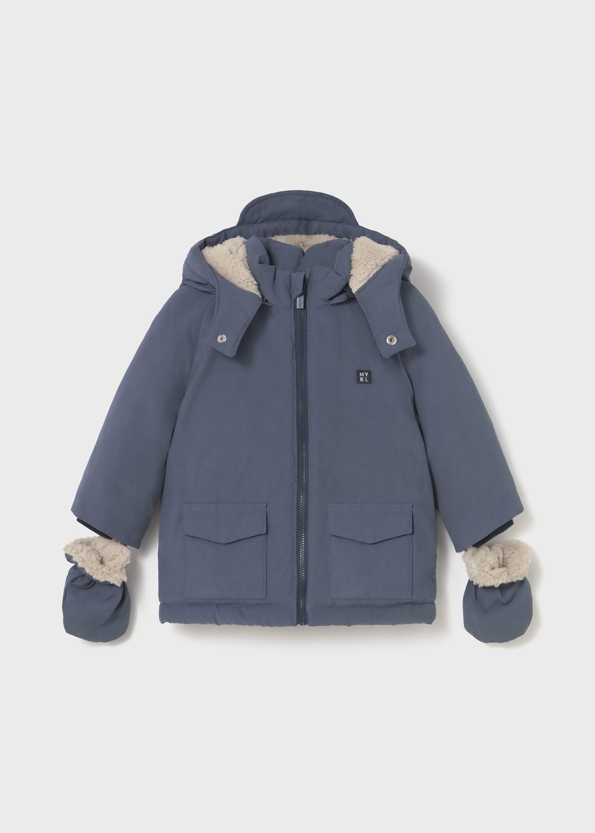 Manteau avec moufles bébé