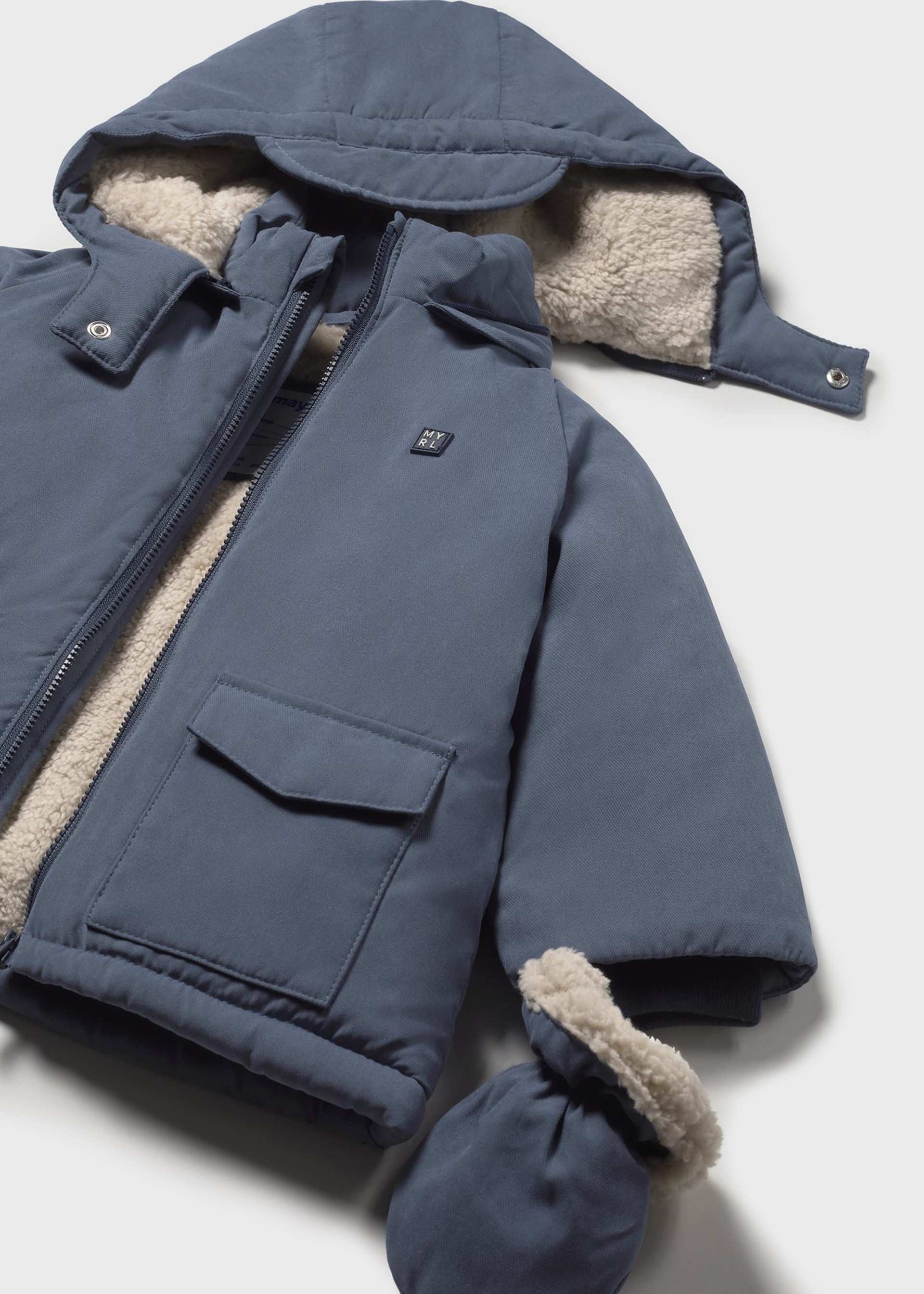 Manteau avec moufles bébé