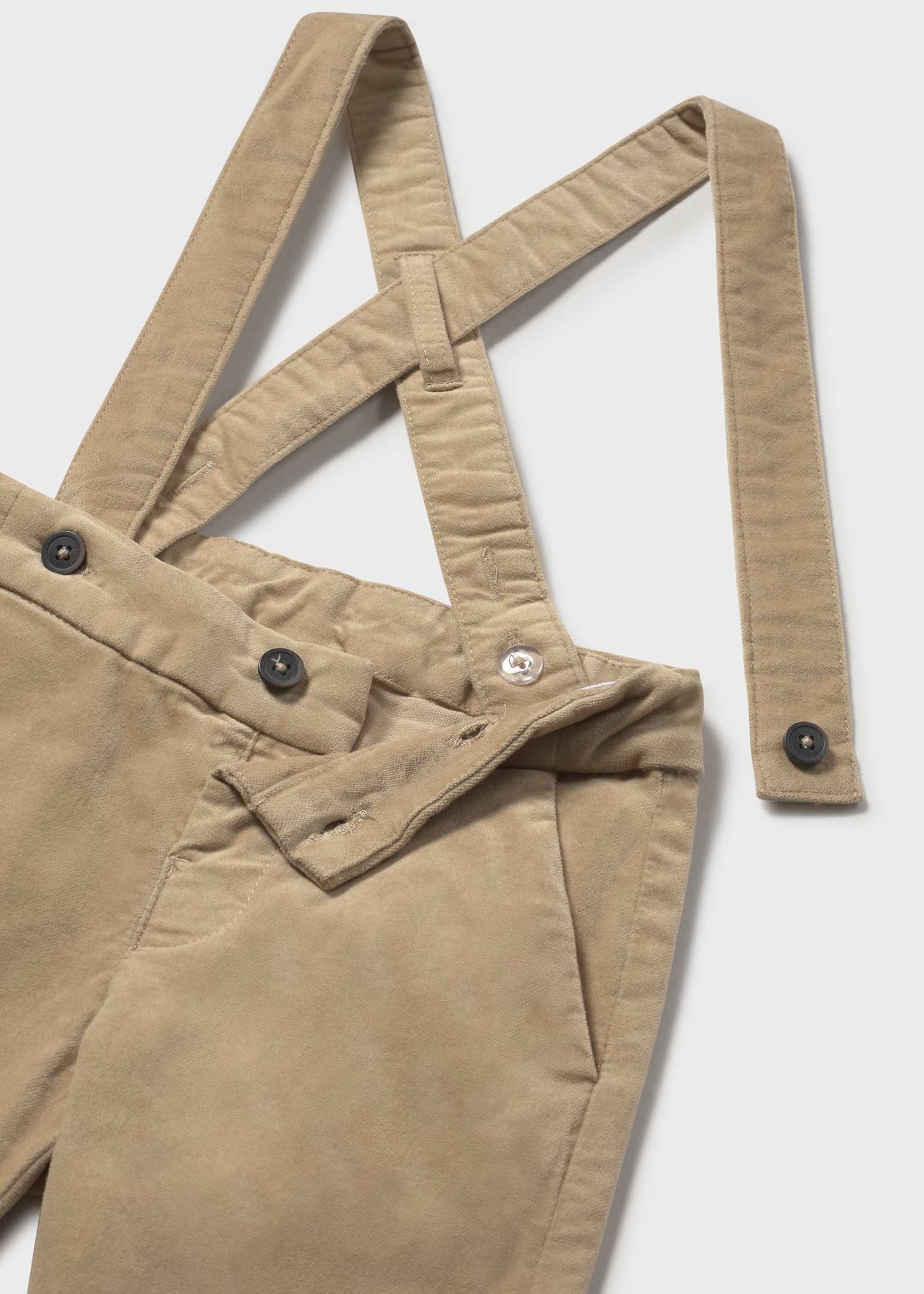 Pantalone lungo con bretelle neonato