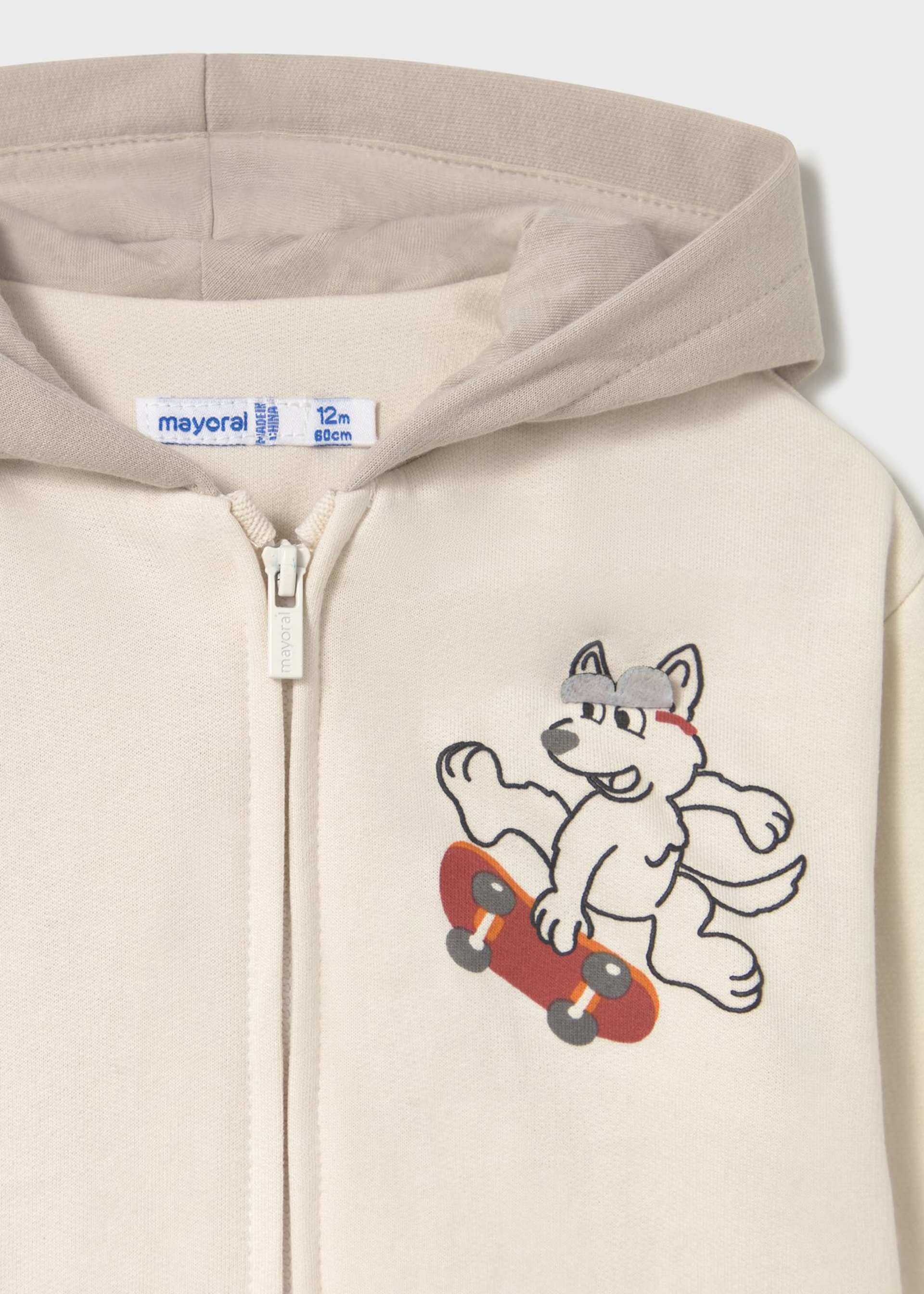 Baby interactive zip-up hoody