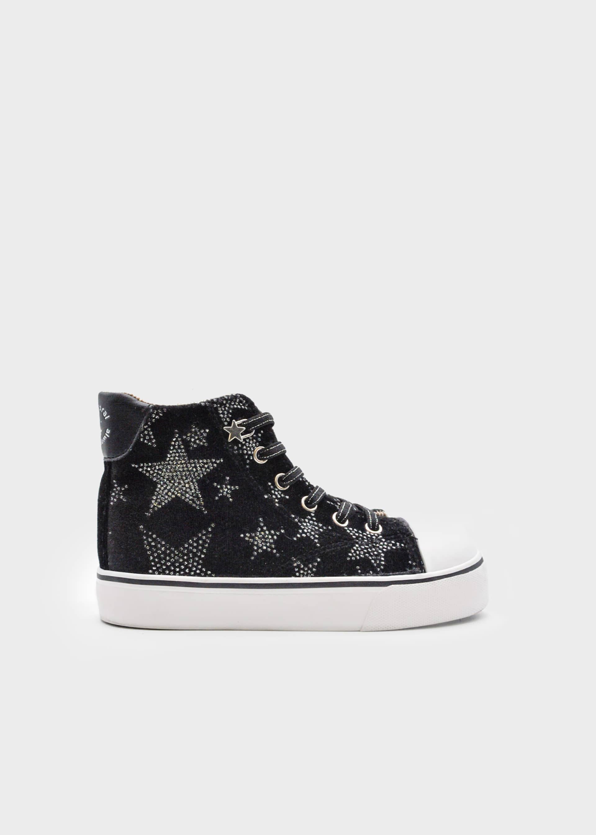 Chaussures de sport à lacets étoiles fille