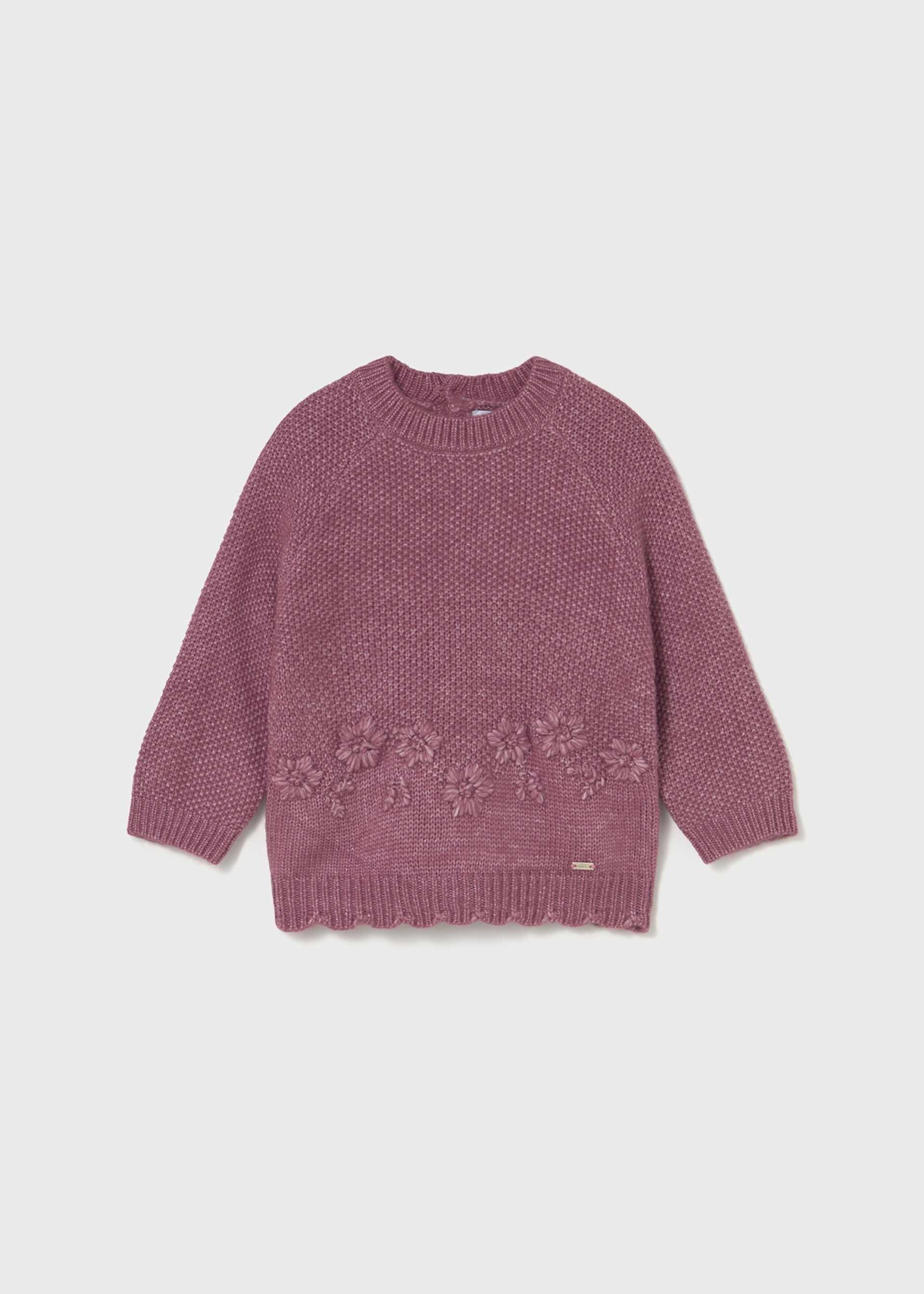 Baby embroidered flower jumper Baby embroidered flower jumper