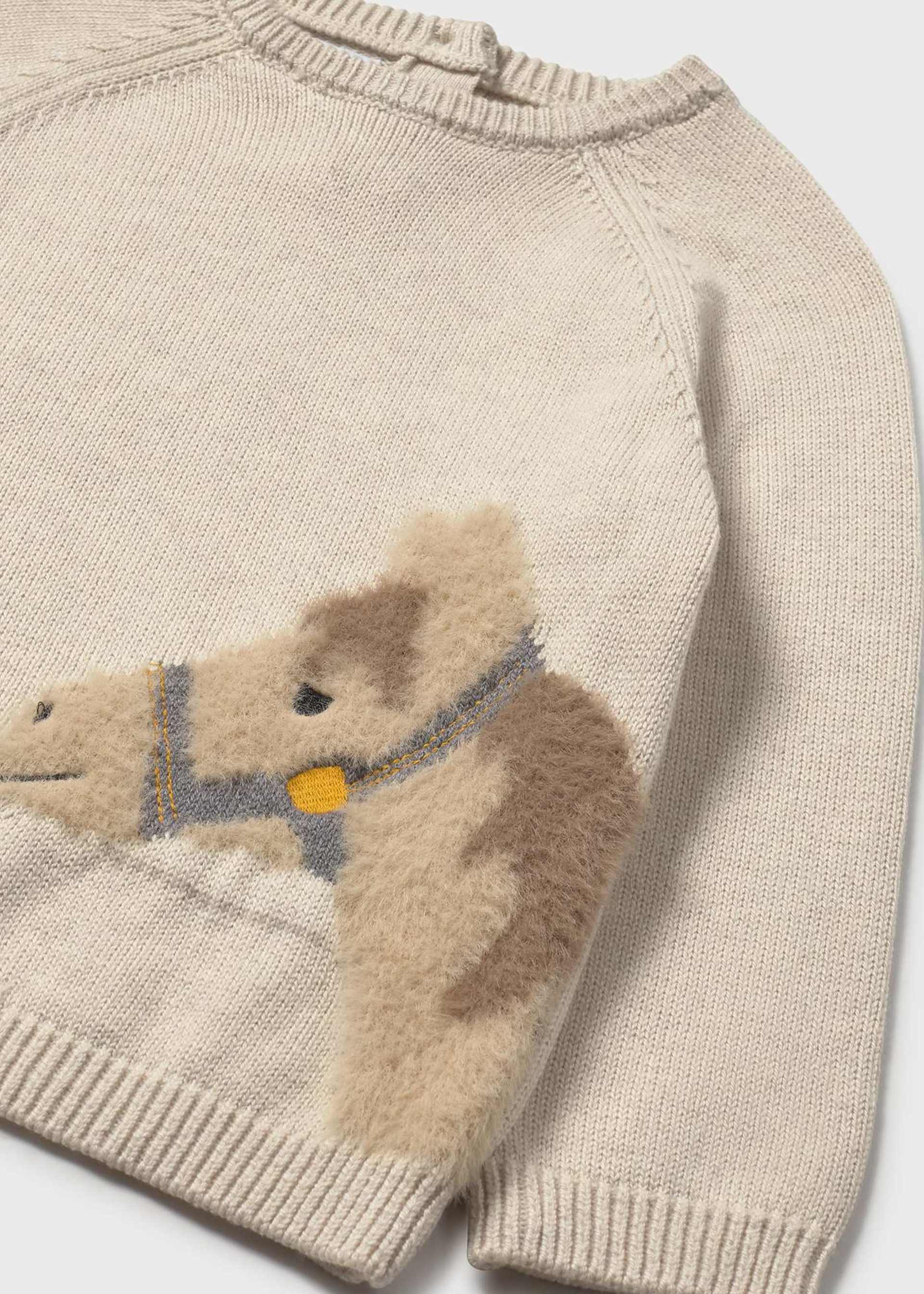 Pull intarsia animal unisex bébé