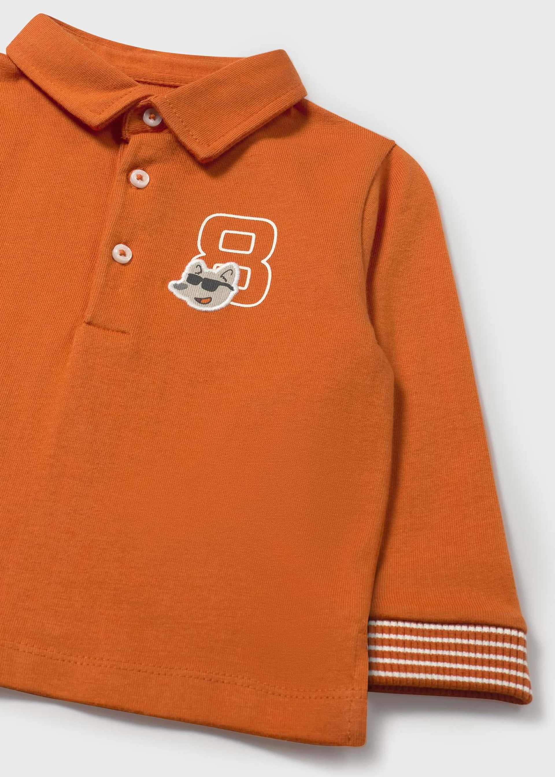 Polo uni avec détails bébé