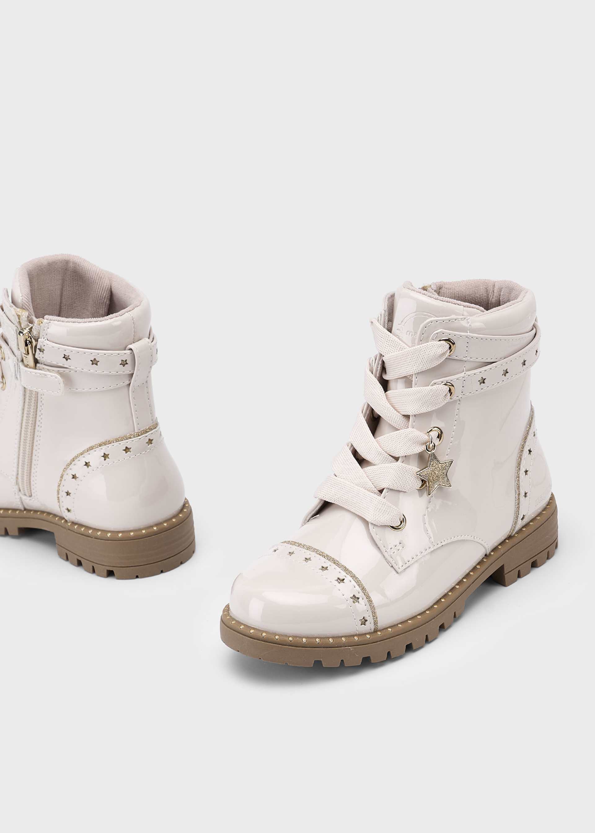 Botins biker charol menina