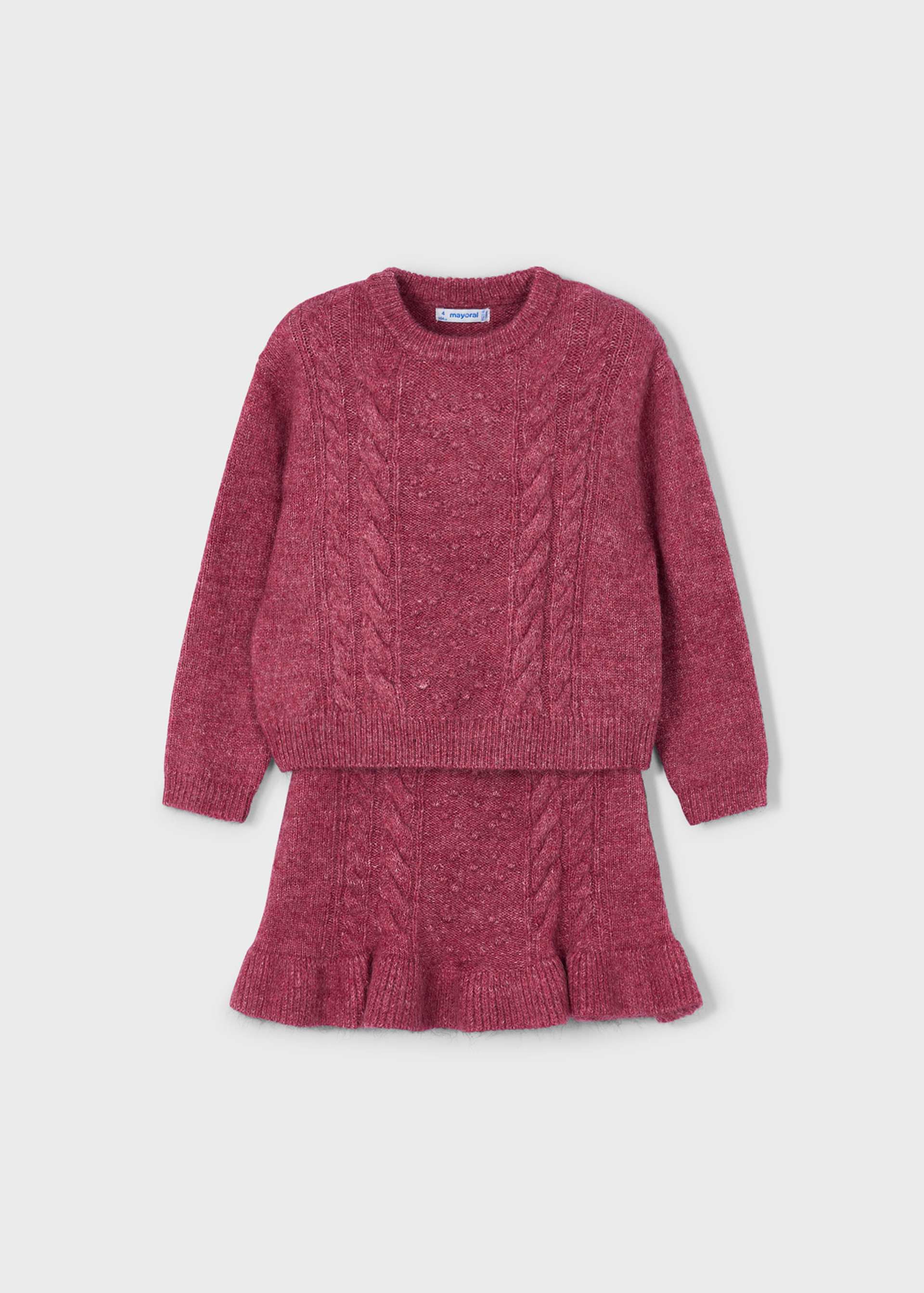 Girl Knit Sweater and Skirt Set