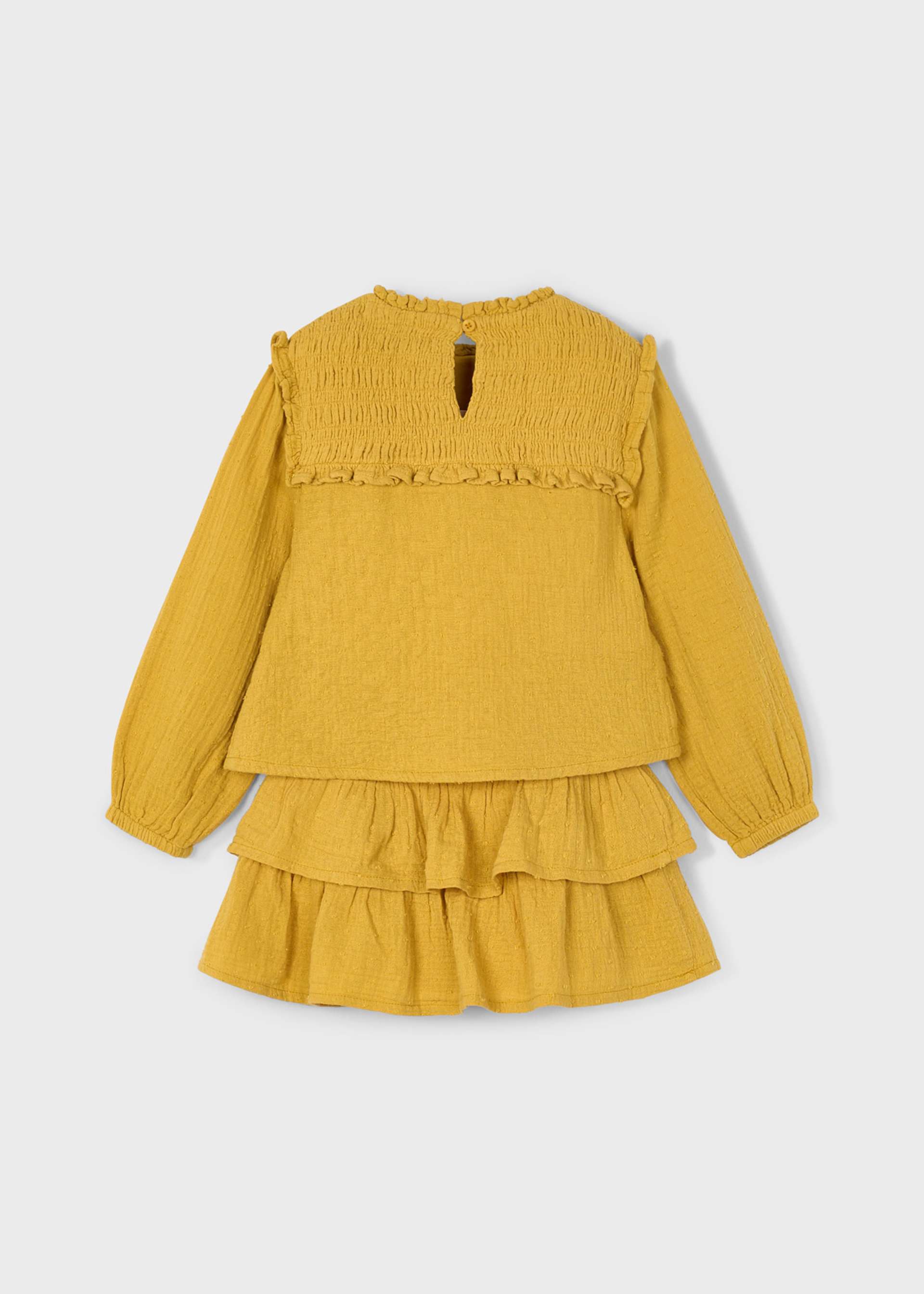 Ensemble jupe à volants et chemisier fille