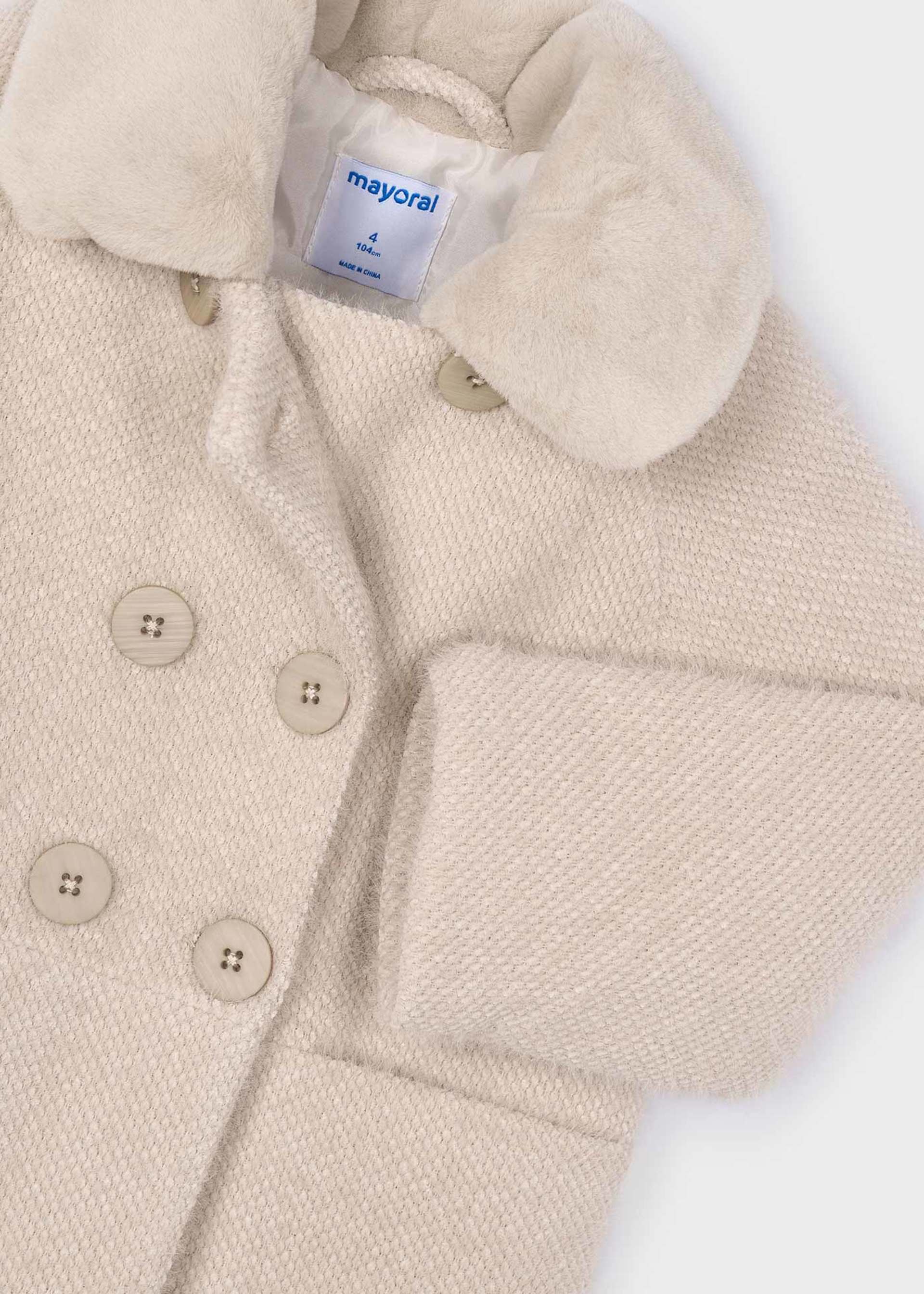 Manteau fourré fille