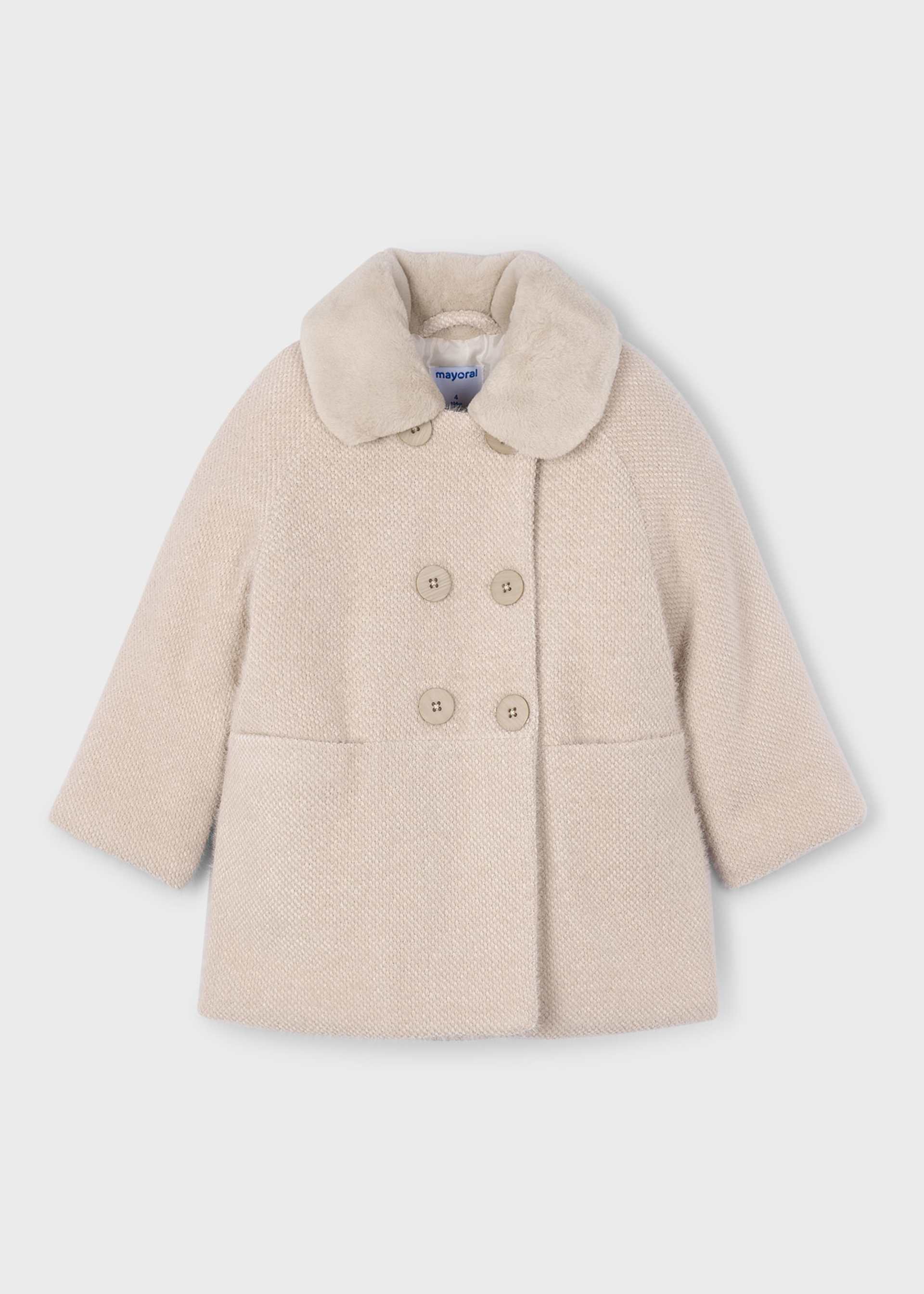 Manteau fourré fille