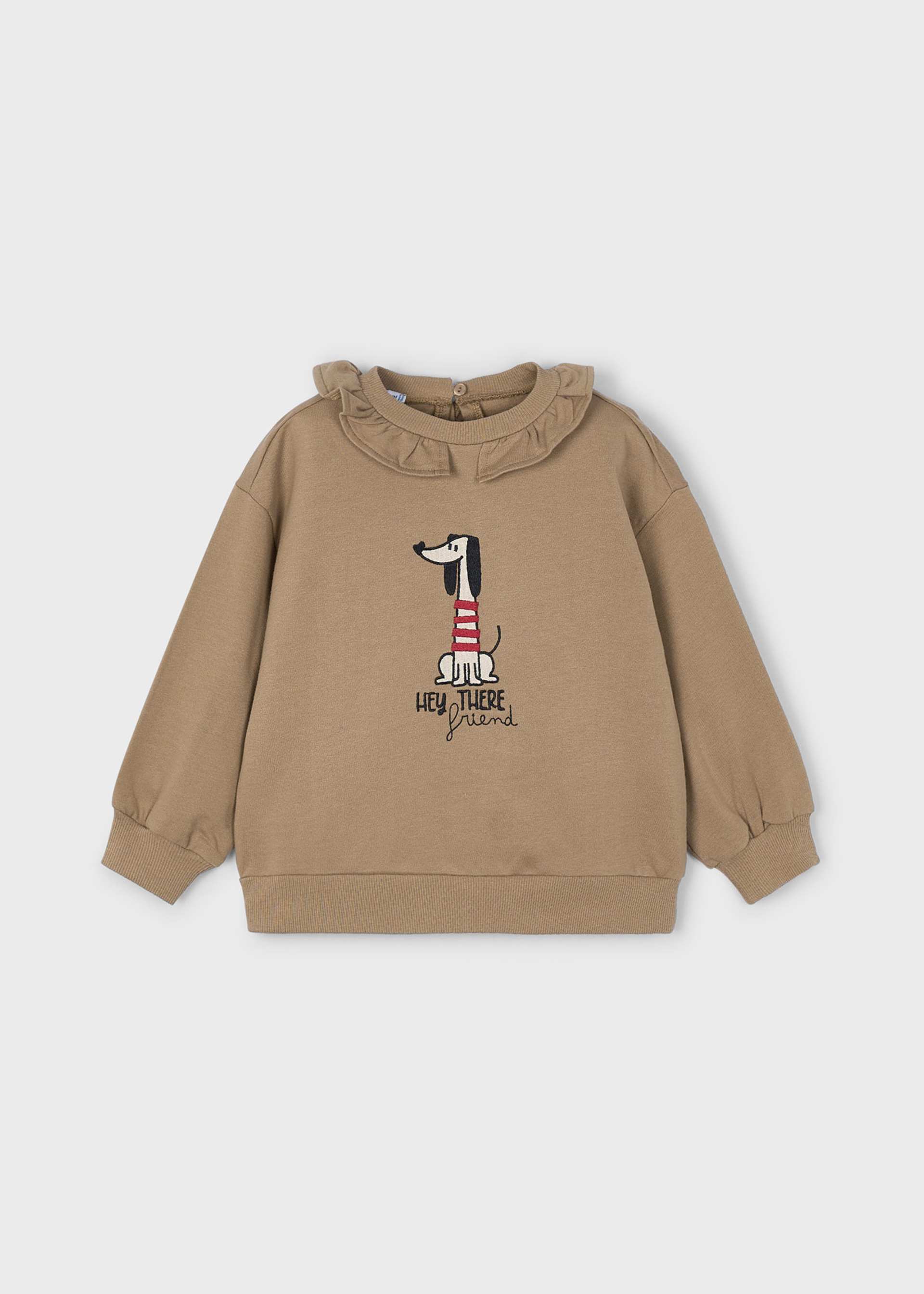 Sudadera cuello holán niña