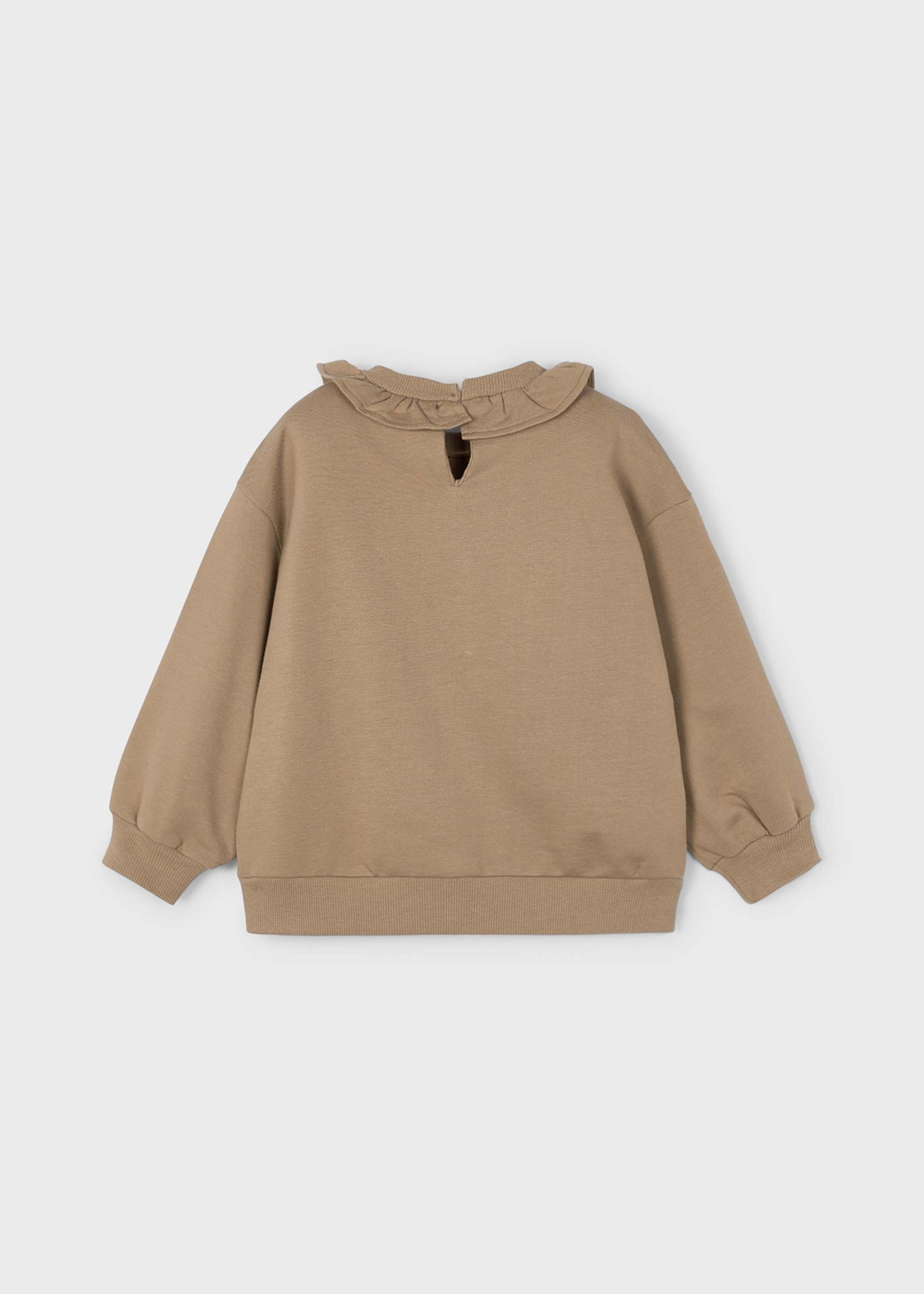 Sudadera cuello volante niña