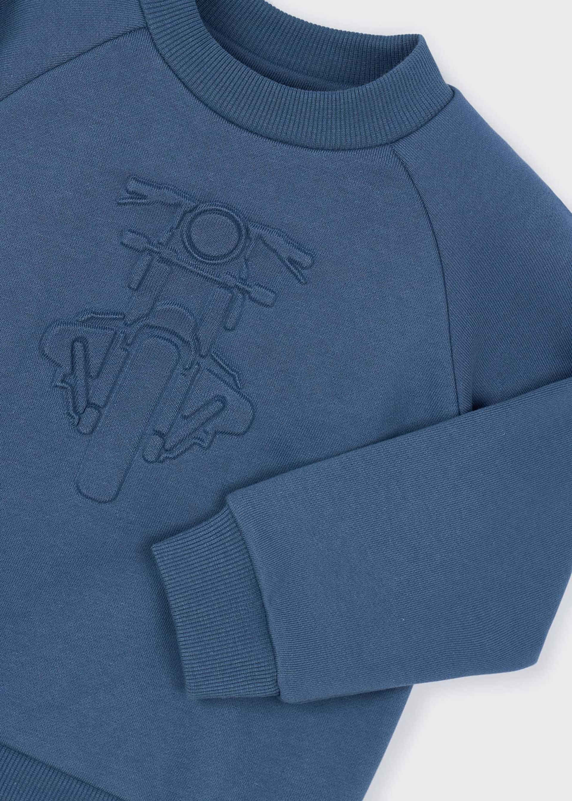 Sweat moto en relief garçon