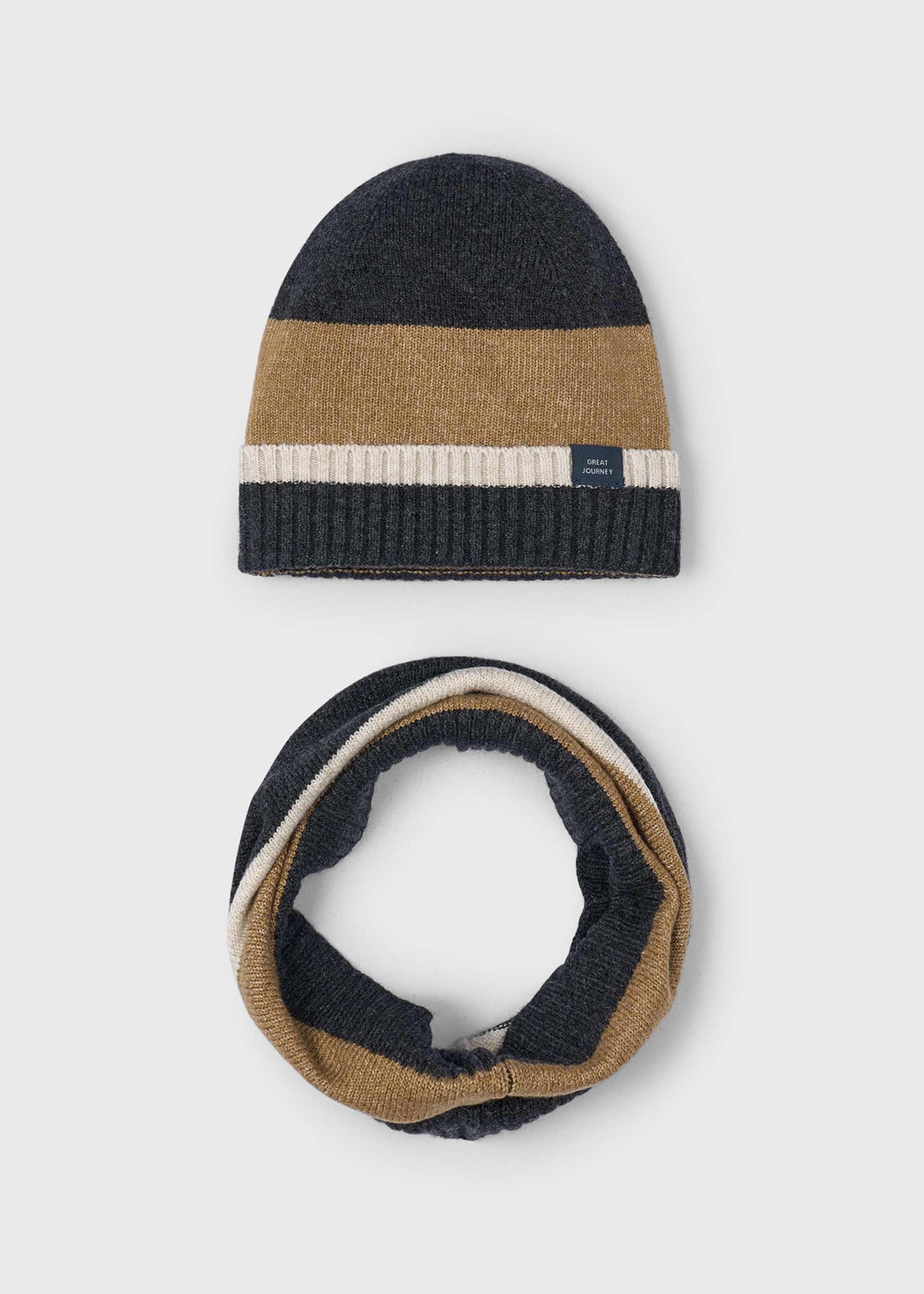 Conjunto gorro y cuello niño