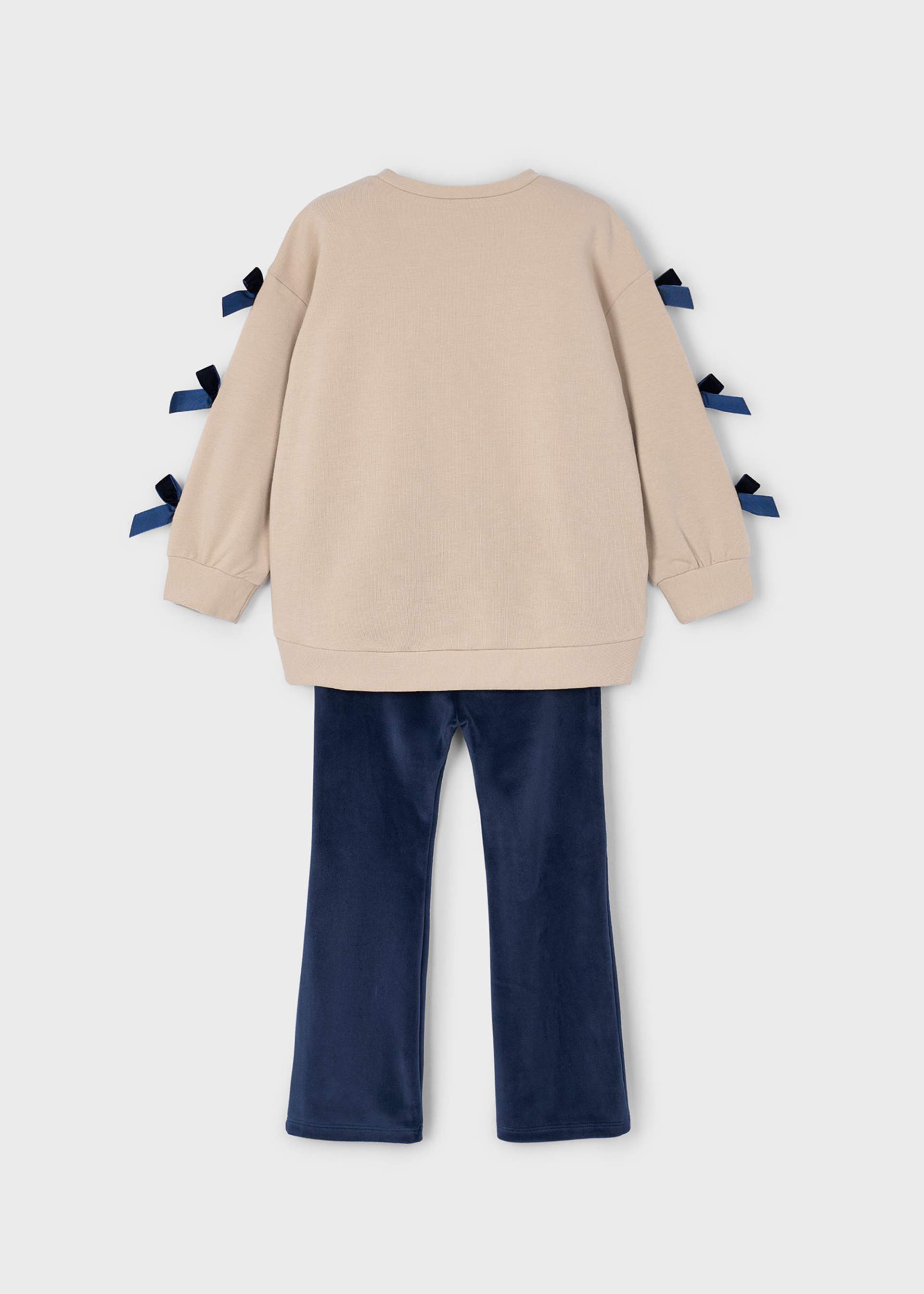 Set Leggings und Sweatshirt Schleifen Mädchen Set Leggings und Sweatshirt Schleifen Mädchen