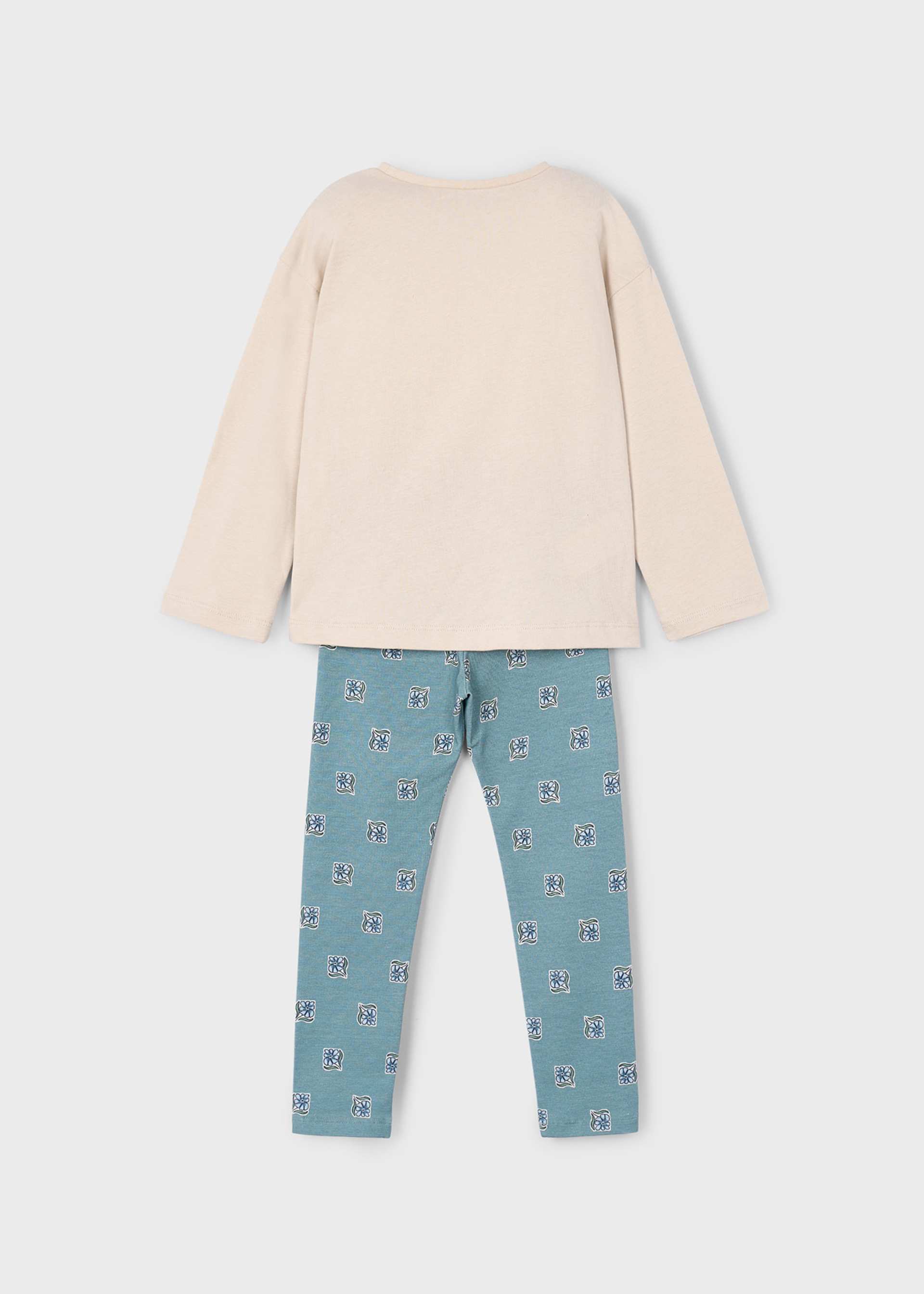 Set Leggings gemustert und Shirt Mädchen