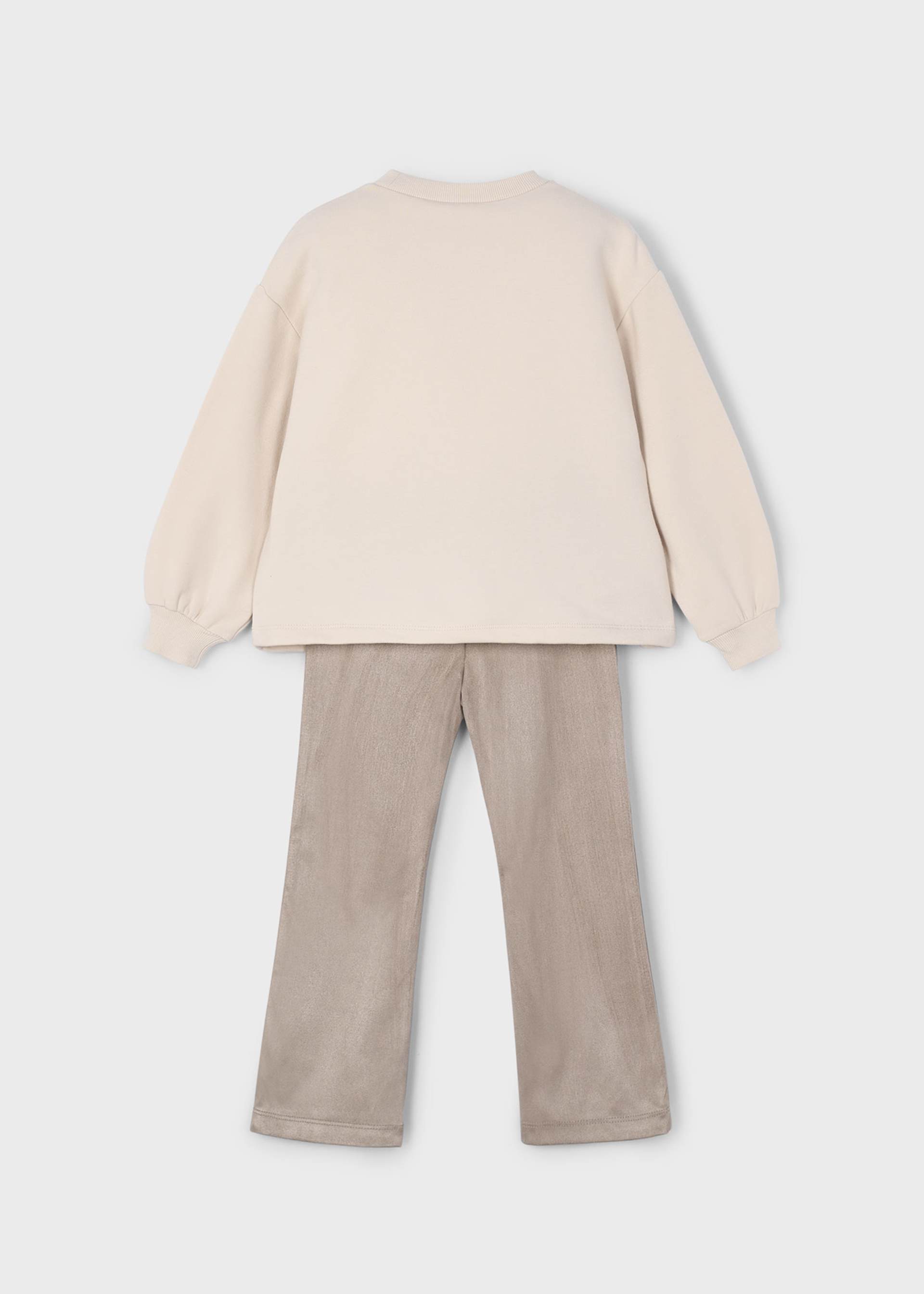 Set Leggings und Sweatshirt bestickt Mädchen Set Leggings und Sweatshirt bestickt Mädchen