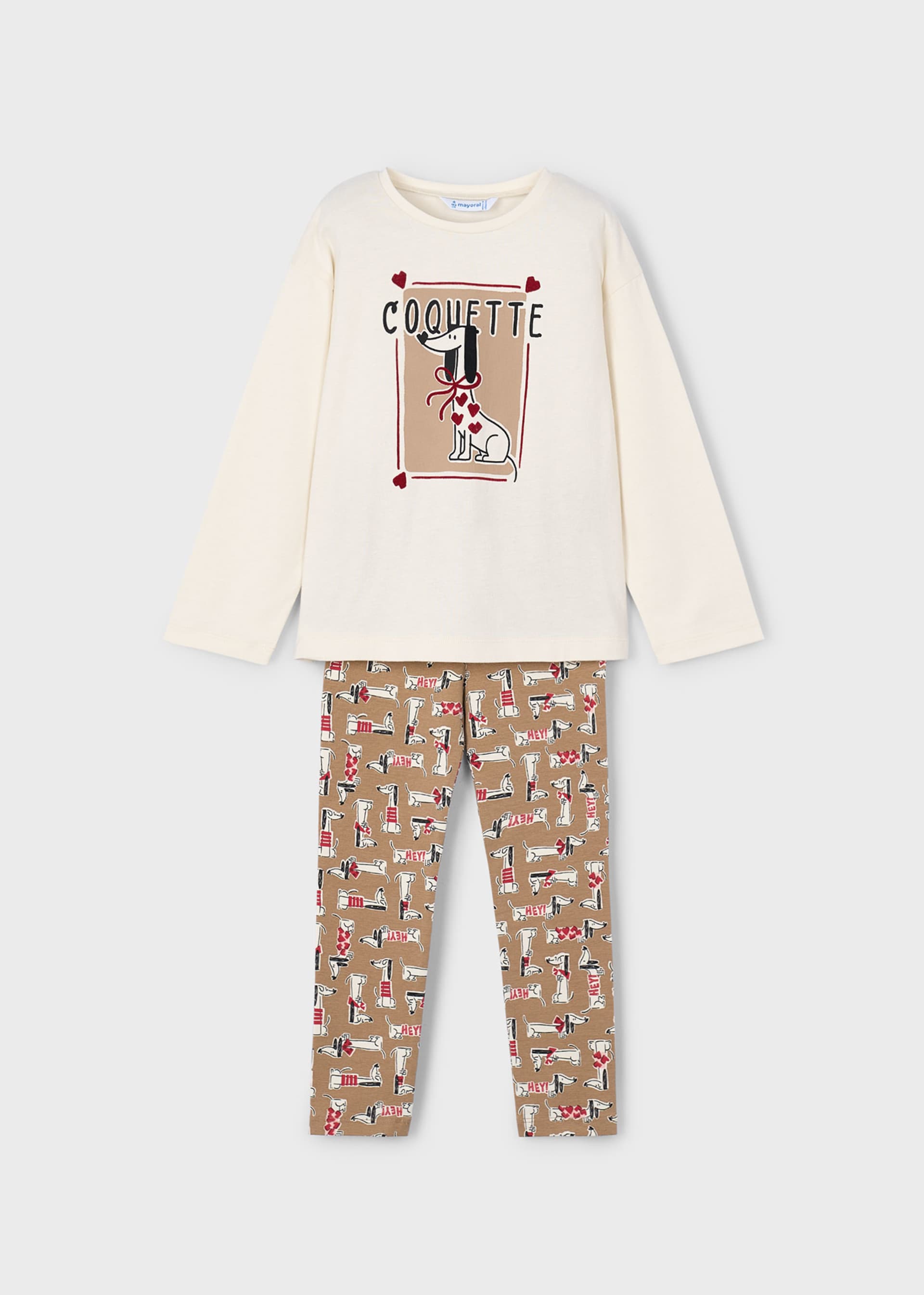 Conjunto legging estampado y camiseta niña