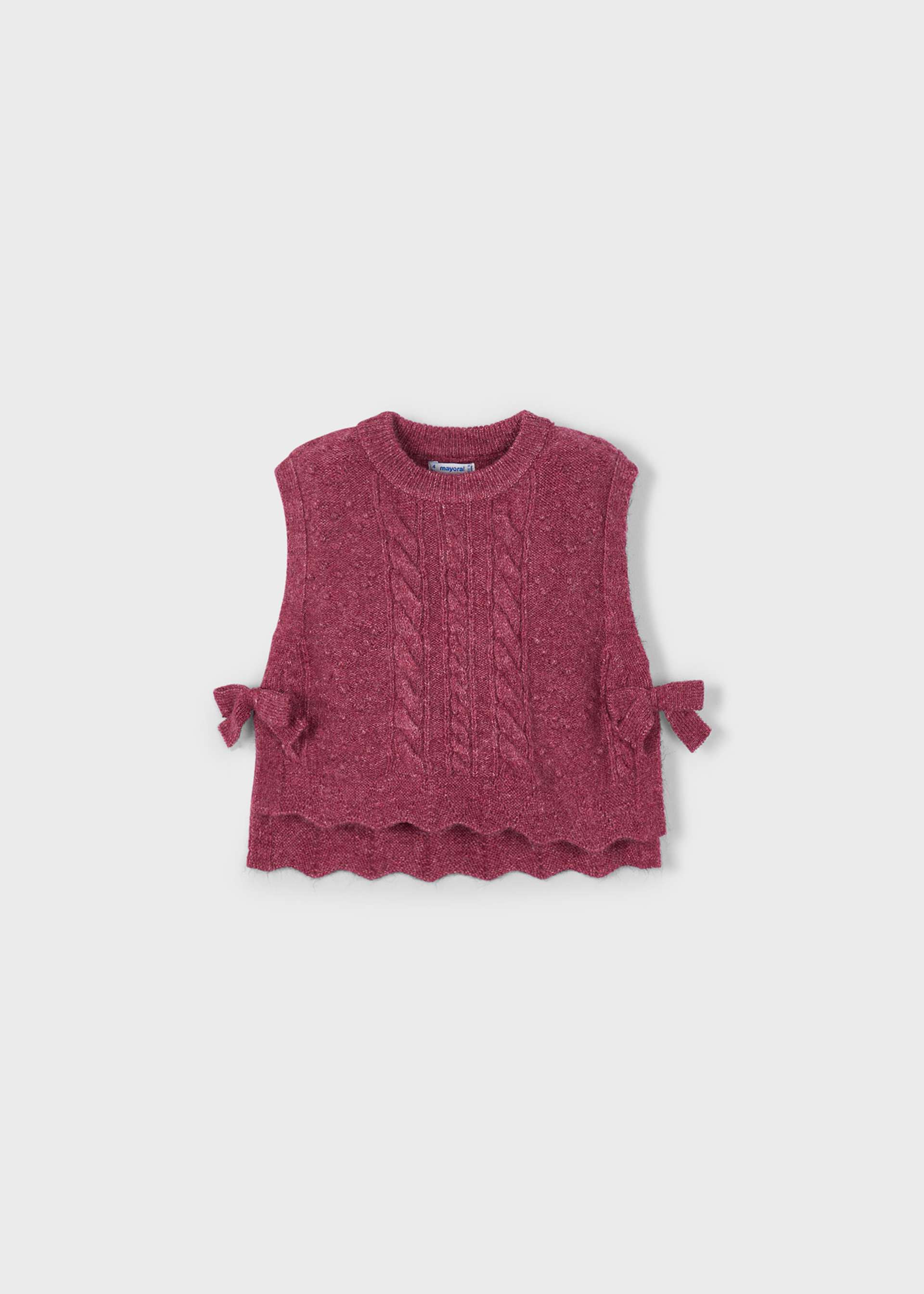 Girls knitted vest with bows