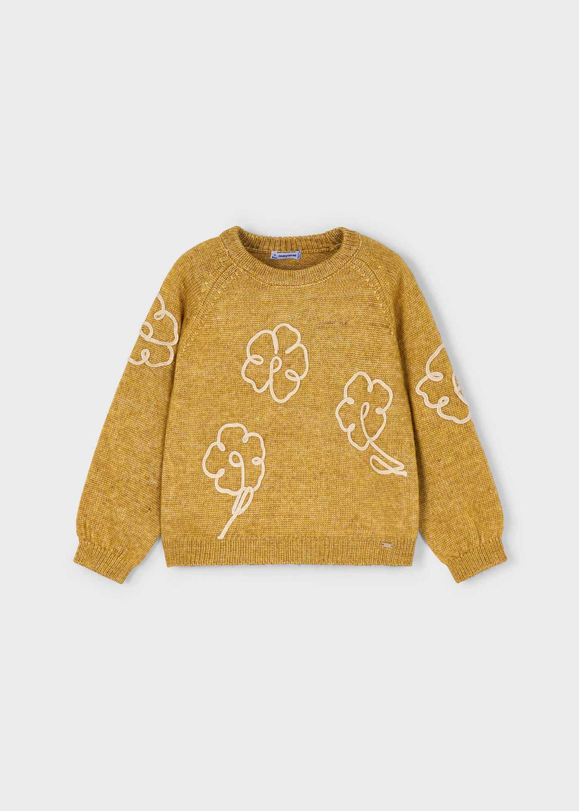 Pullover Blumenapplikation Mädchen