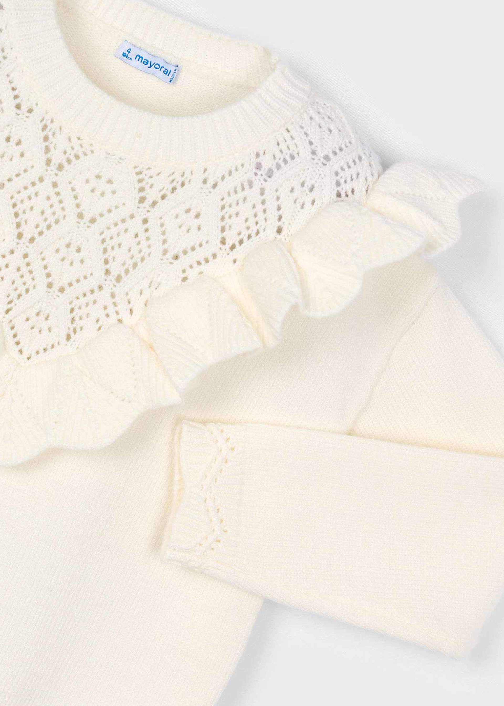 Pull tricot ajouré fille Pull tricot ajouré fille