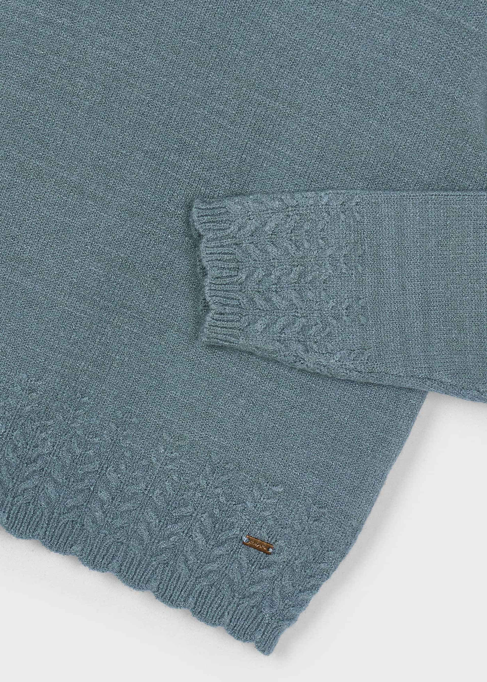 Gładki sweter z dzianiny dla dziewczynki