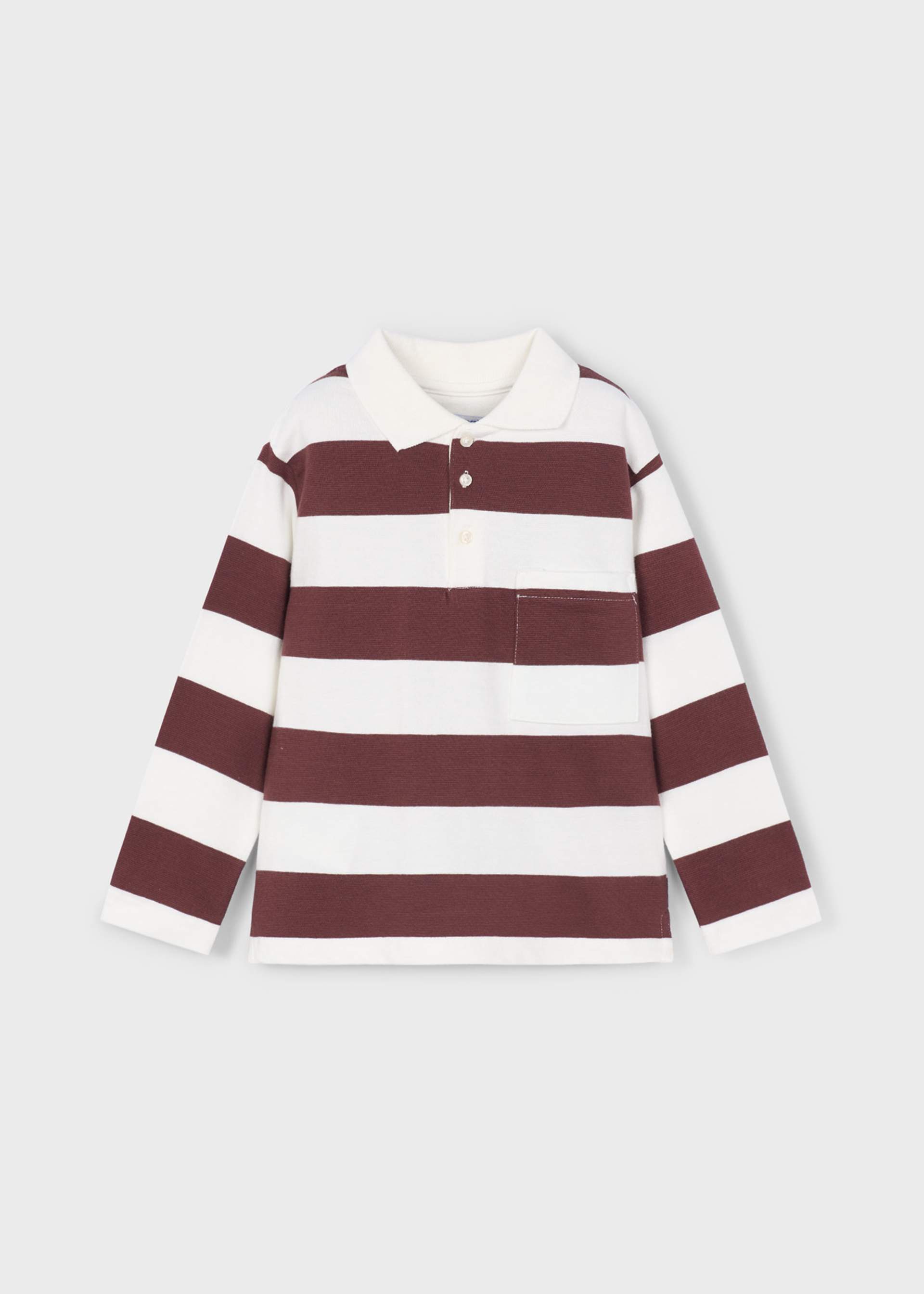 Boys long sleeved striped polo shirt Boys long sleeved striped polo shirt