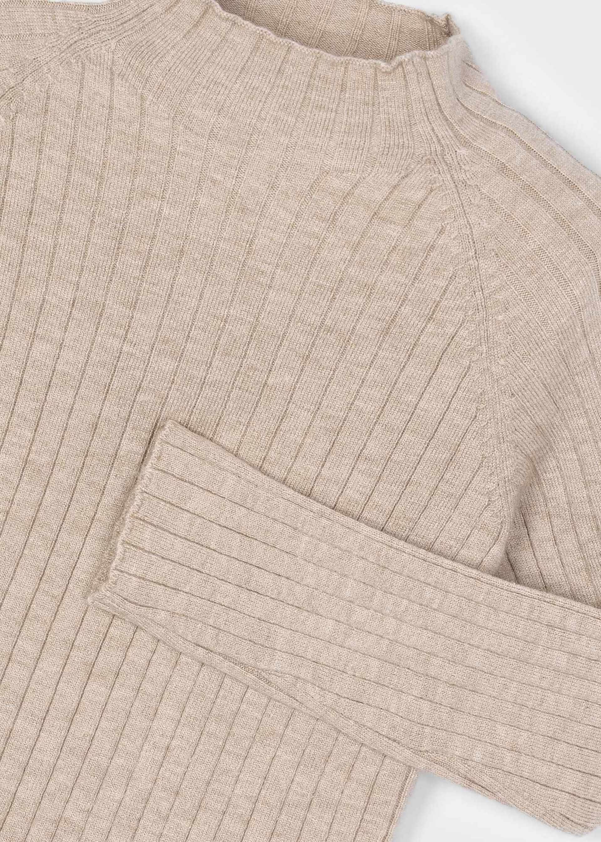 Blusa cuello semi alto tricot niña