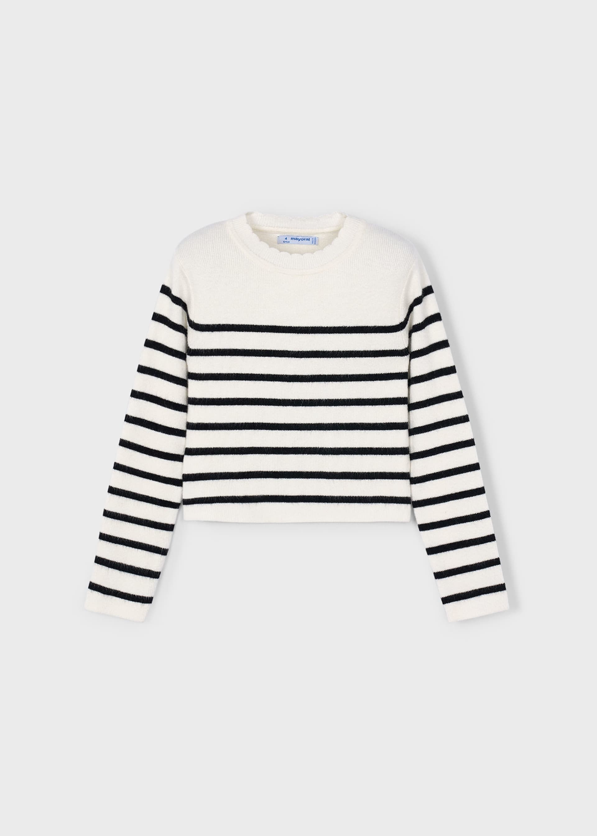 Pull tricot rayé fille