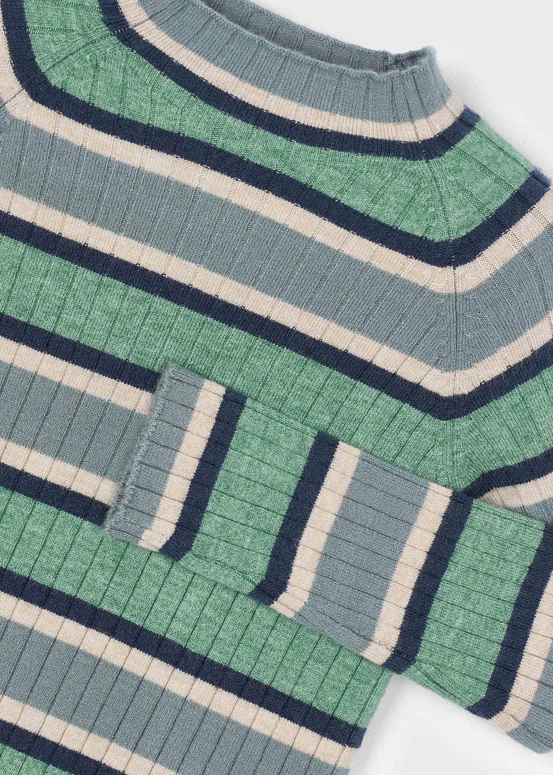 Blusa cuello semi alto tricot niña