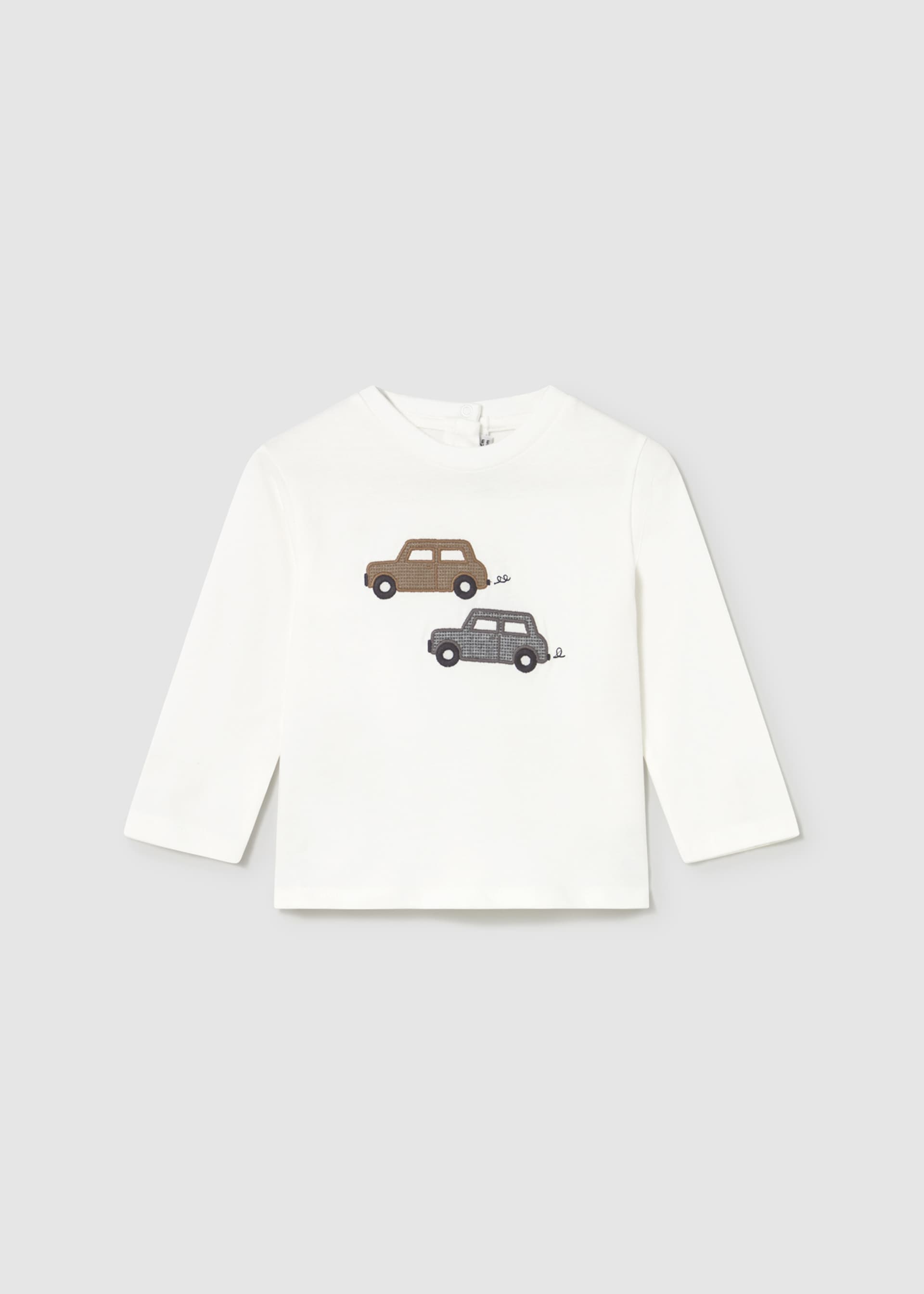 T-shirt voiture brodée bébé