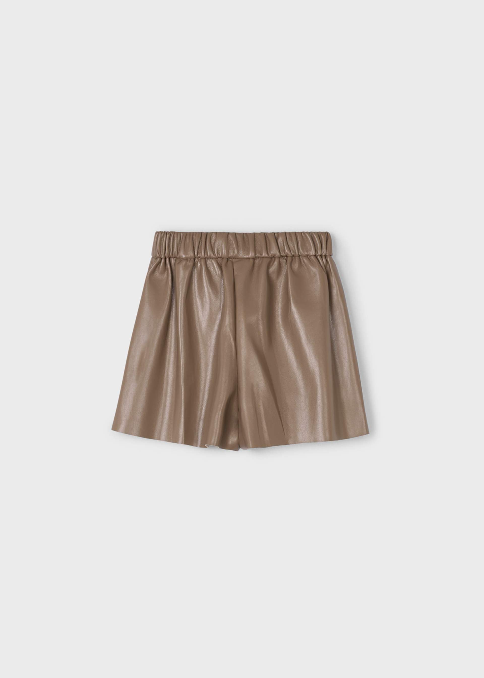 Girls leatherette shorts