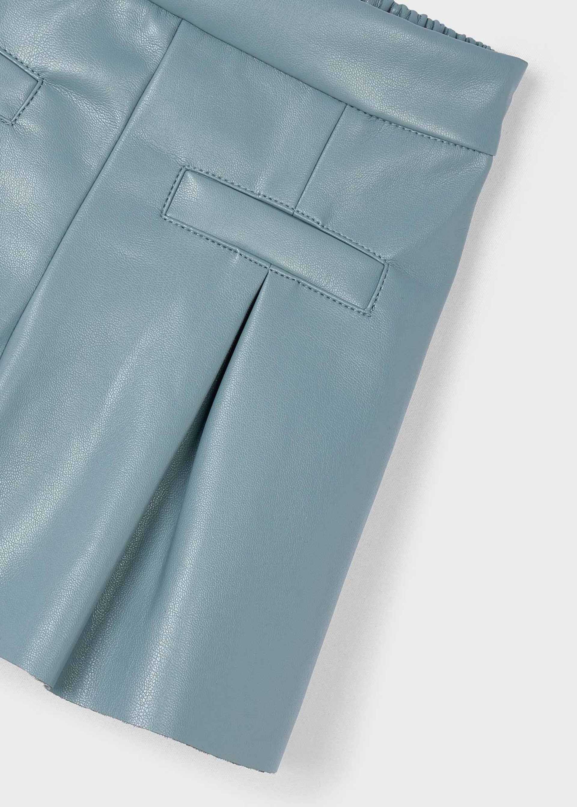 Girls leatherette shorts