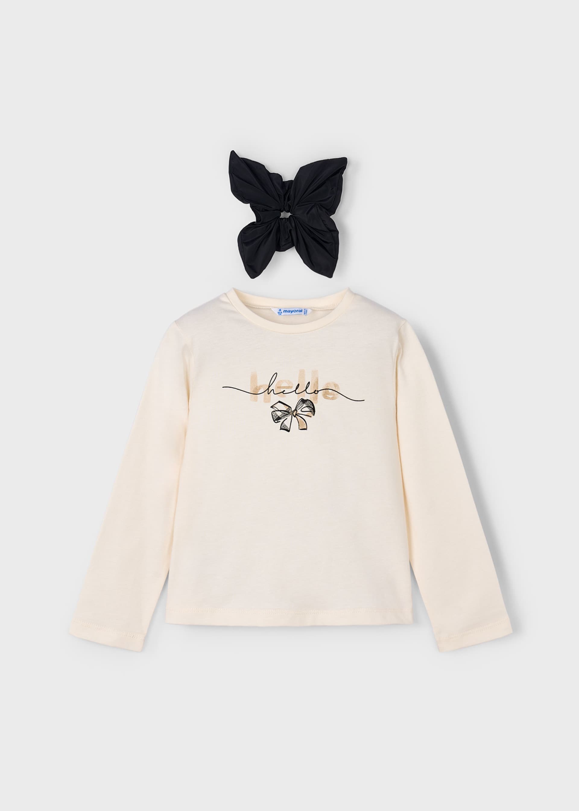 Girls t-shirt with scrunchie