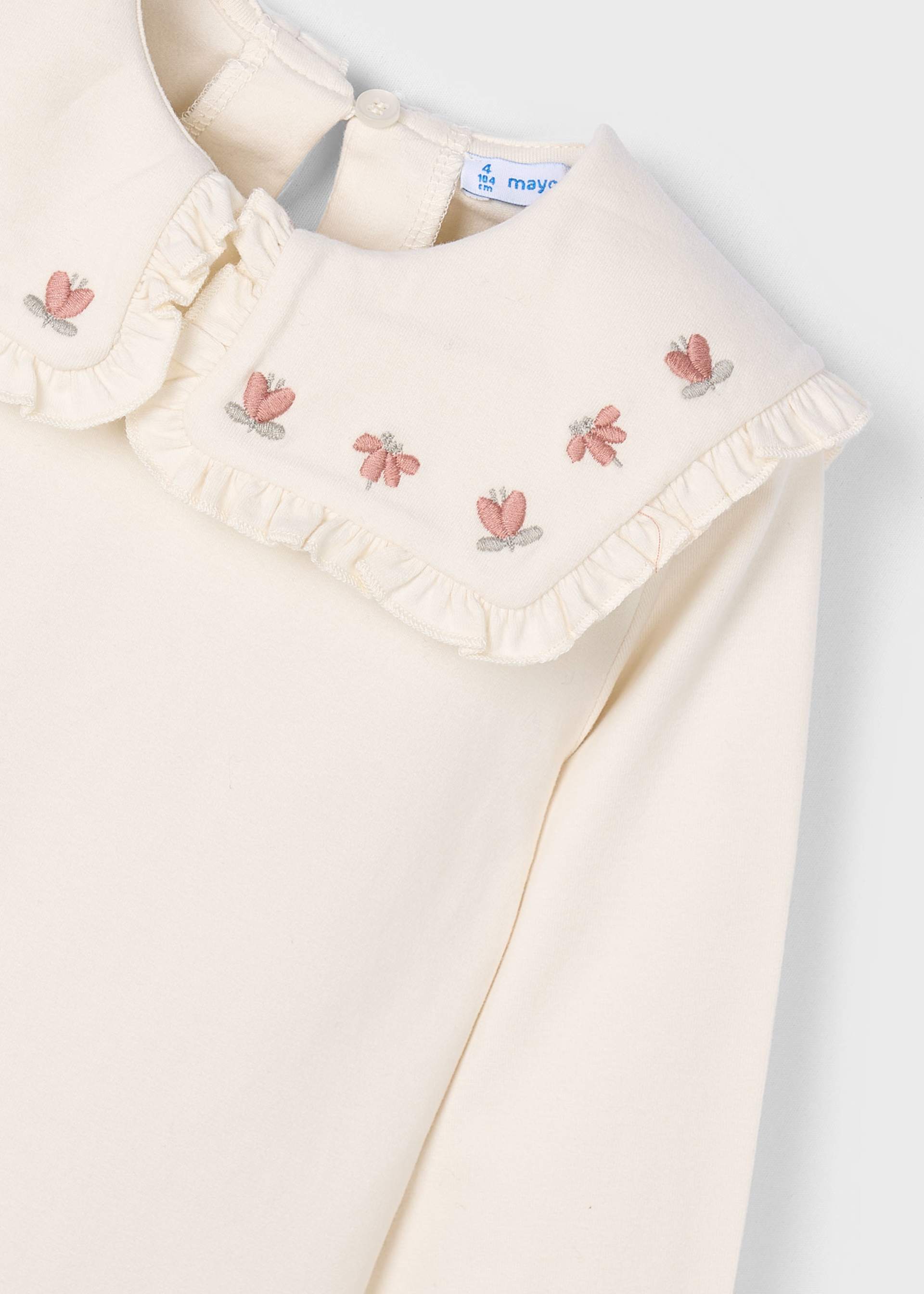 Blusa cuello volante niña