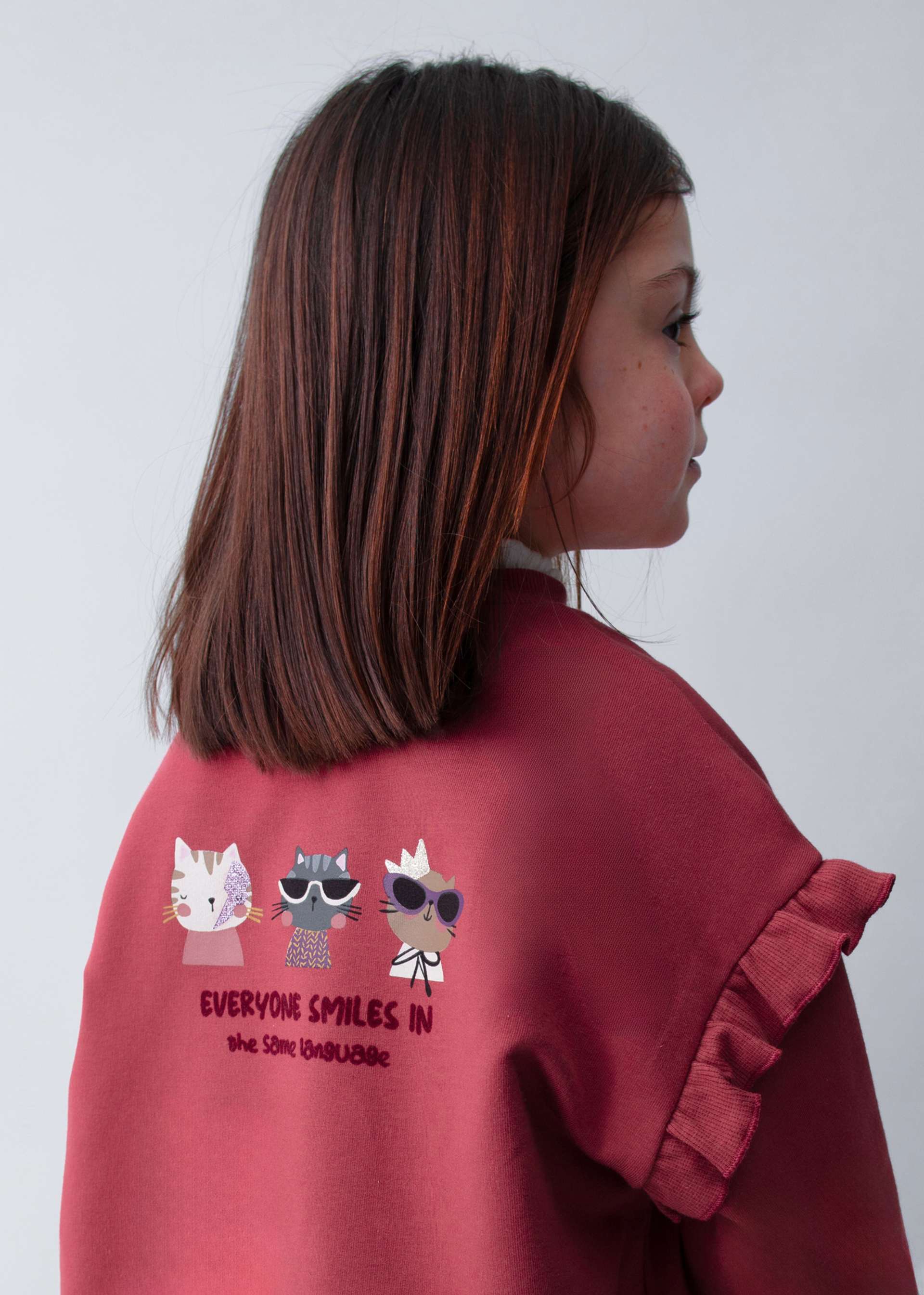 Sudadera holán mangas niña