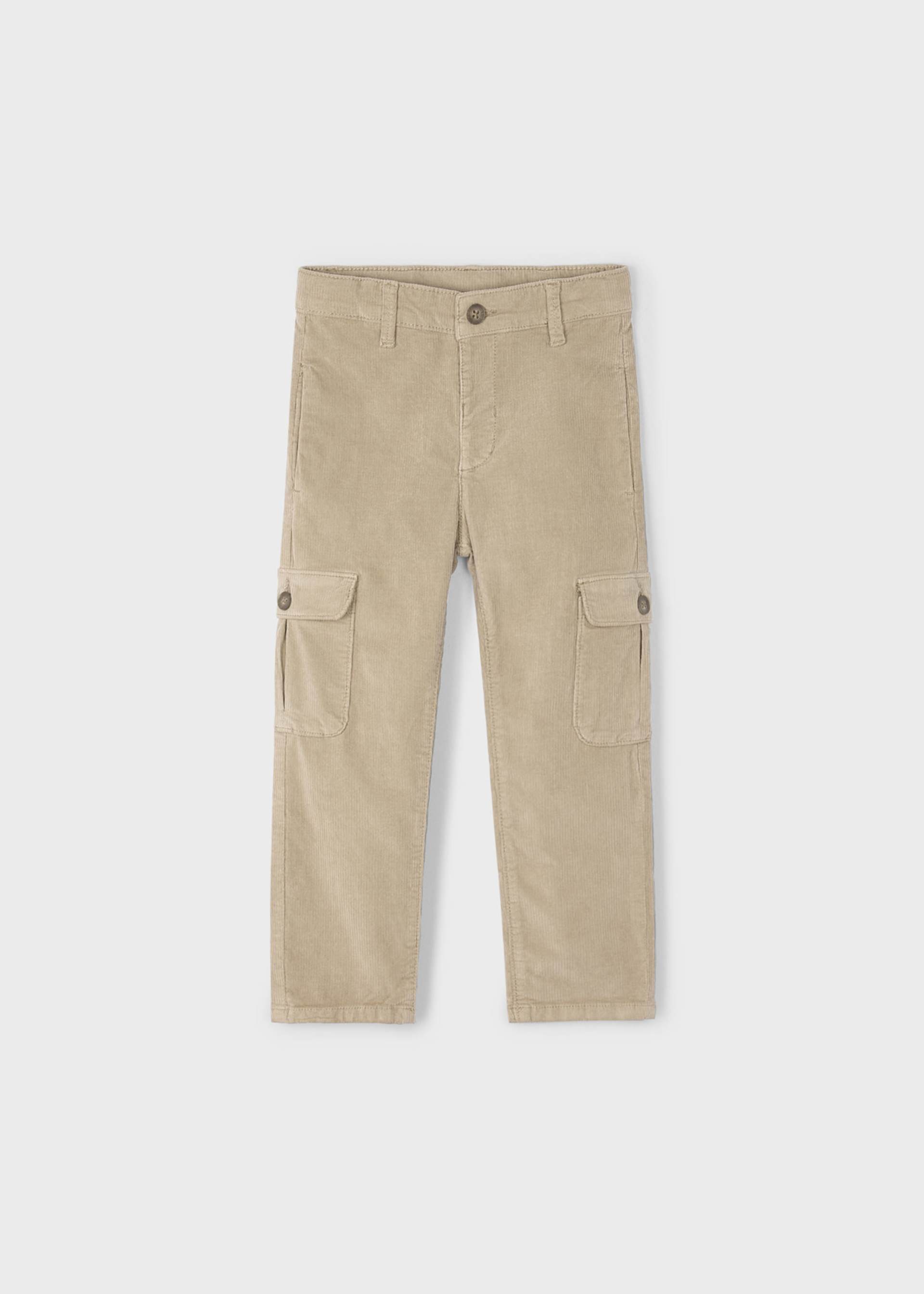 Pantalon Cargo Enfant Garçon – Velours Côtelé Doublé Polaire – Chaud Et Confortable – Pour Jeux Et Sport
