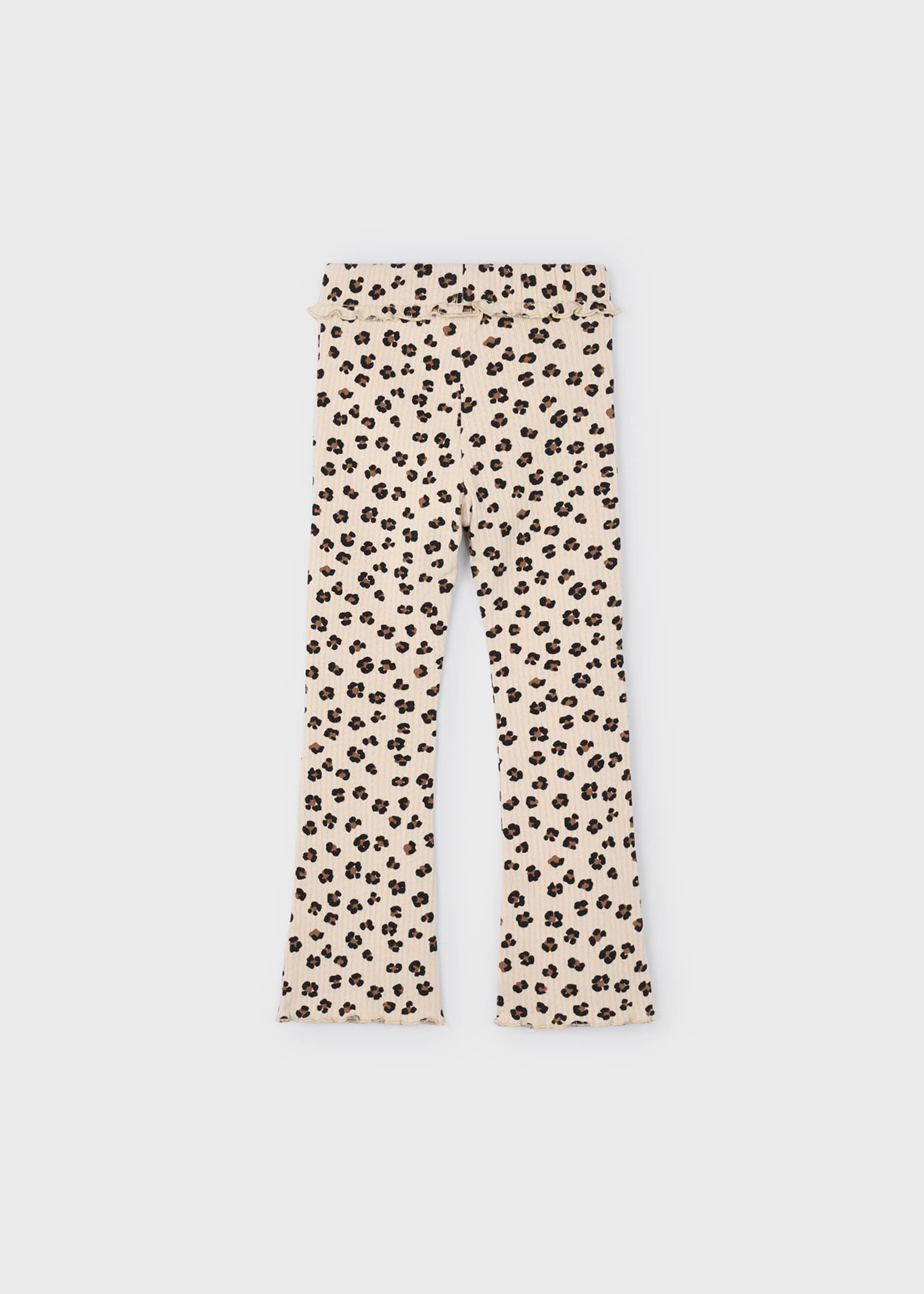 Leggings flare canalé niña